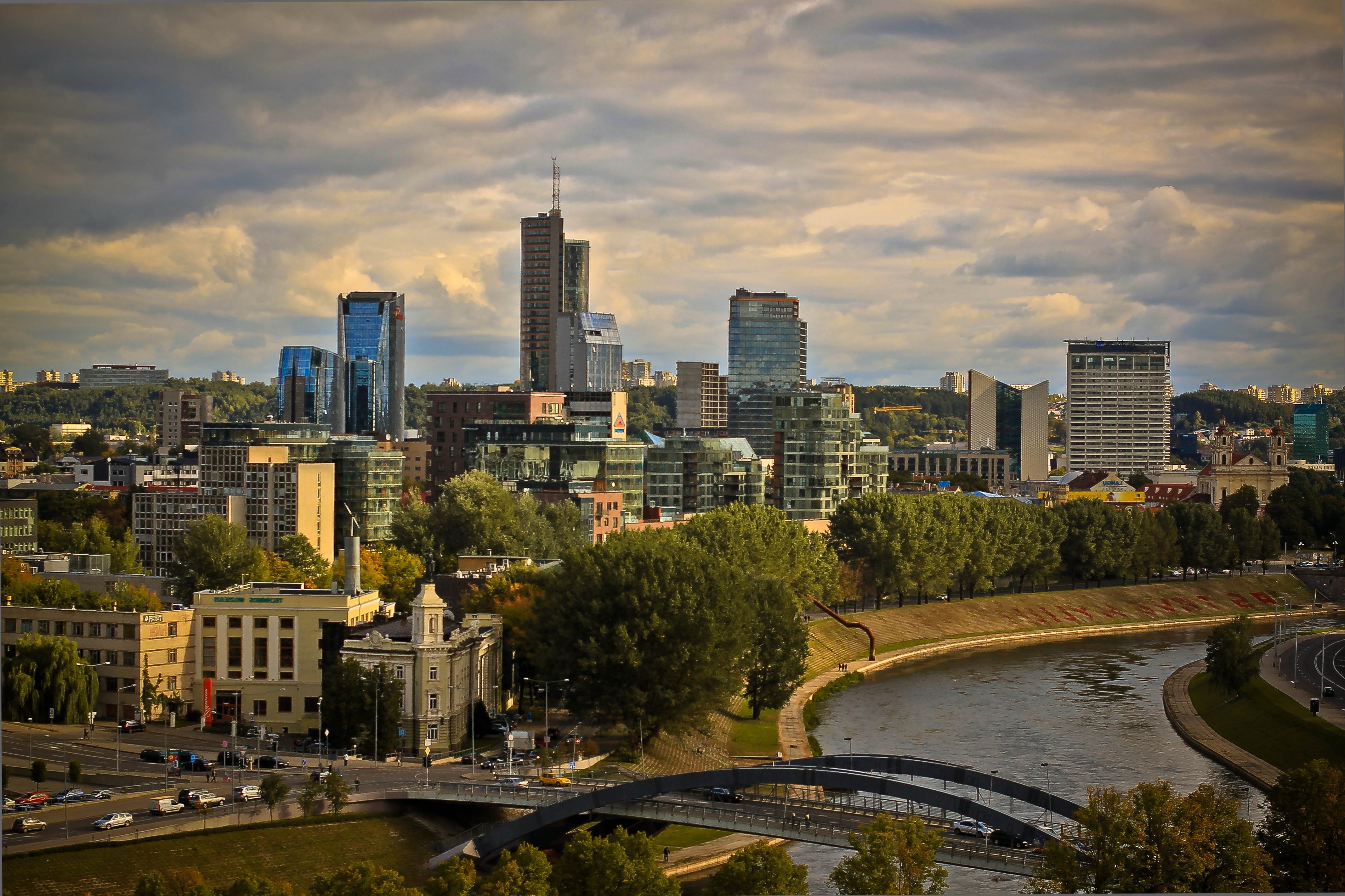 city cityscape landscape lightsaber lighter lights evening morning