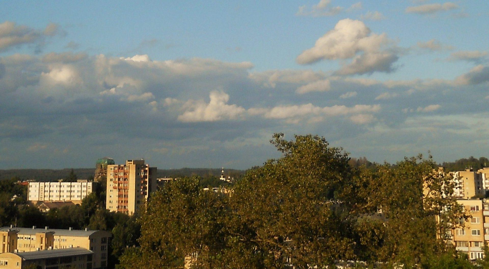 Sky: Cloudy Houses Vilnius Clouds Cloudly Cool Wallpaper for HD 16