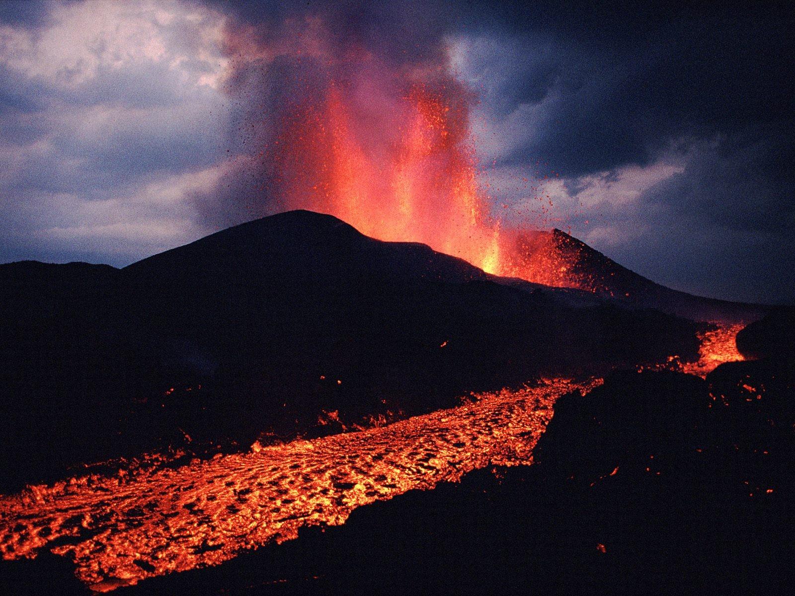 Nature: Volcano Erupting Kimanura Virunga National Park Democratic