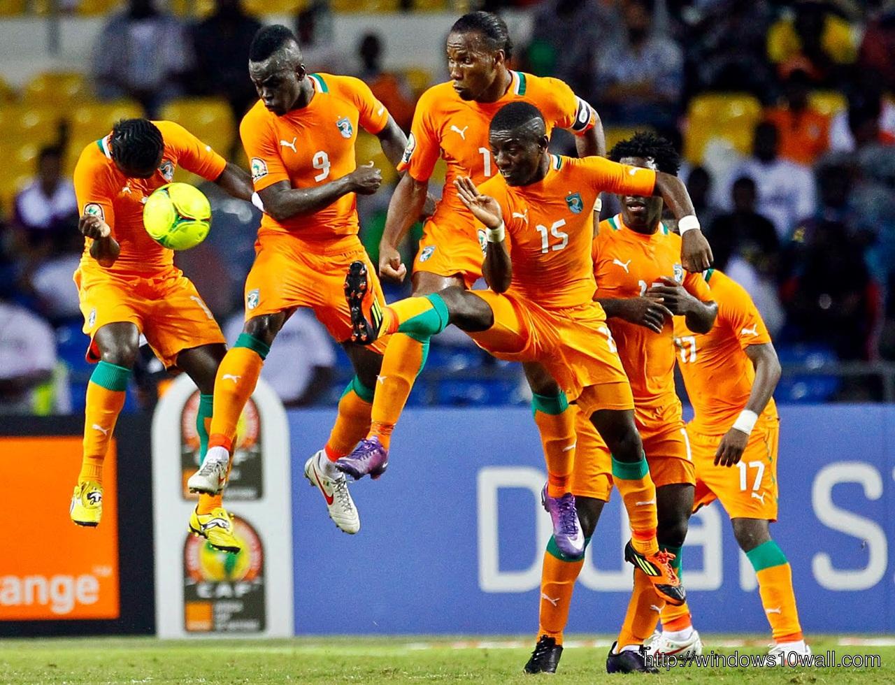 Ivory Coast National Football Team 2014 WC HD Background Wallpaper
