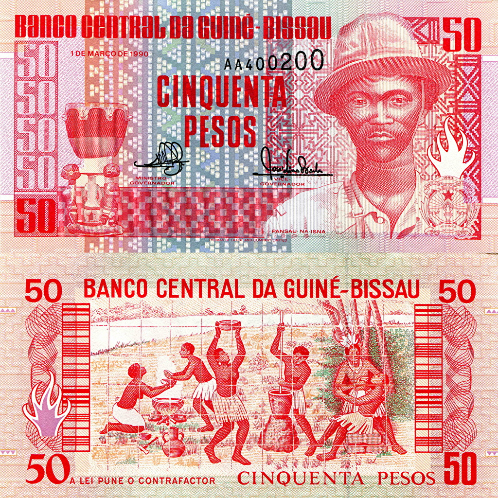 Wallpaper Banknotes 50 Peso Guinea Bissau Money