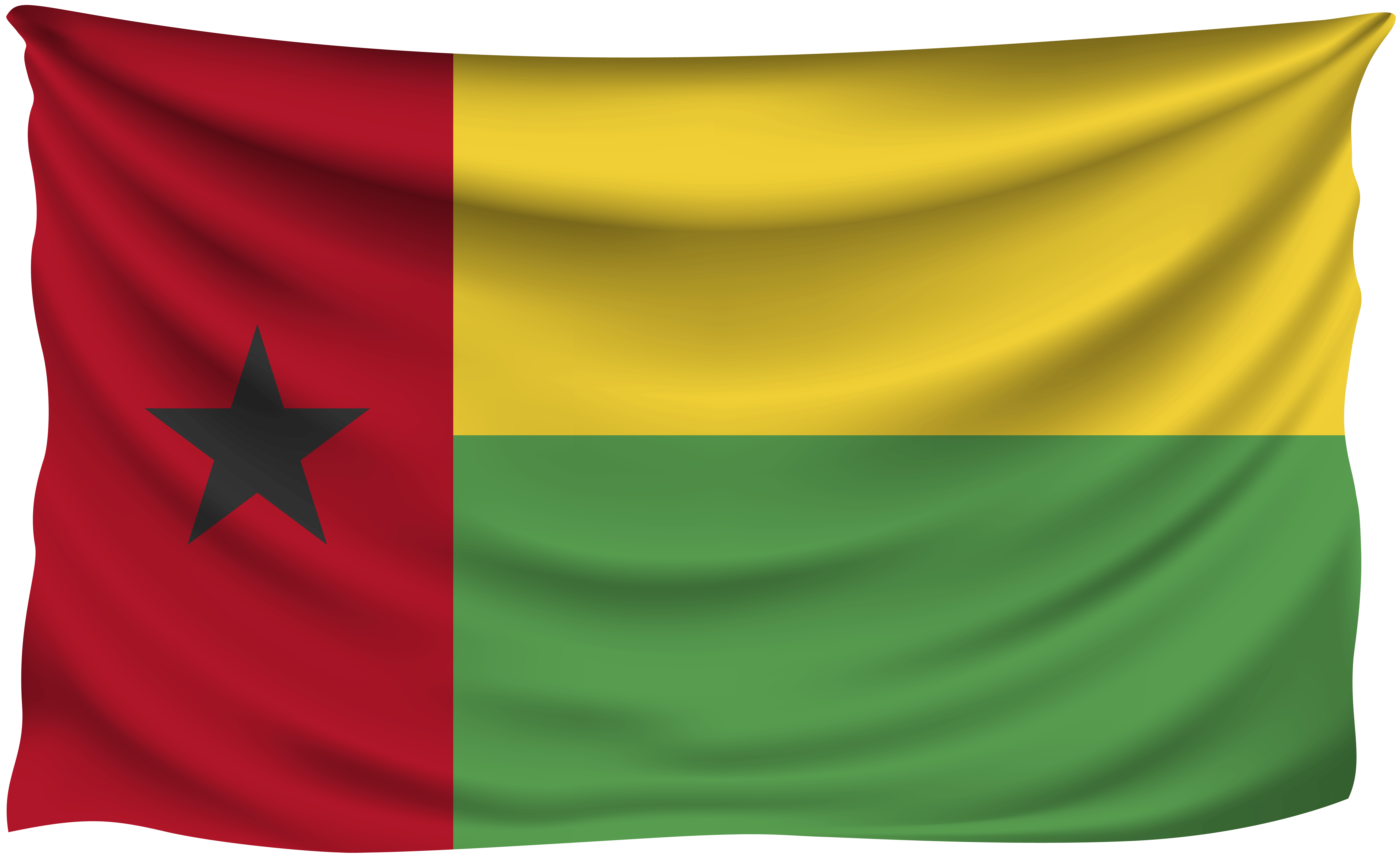 Guinea Bissau Wrinkled Flag Quality
