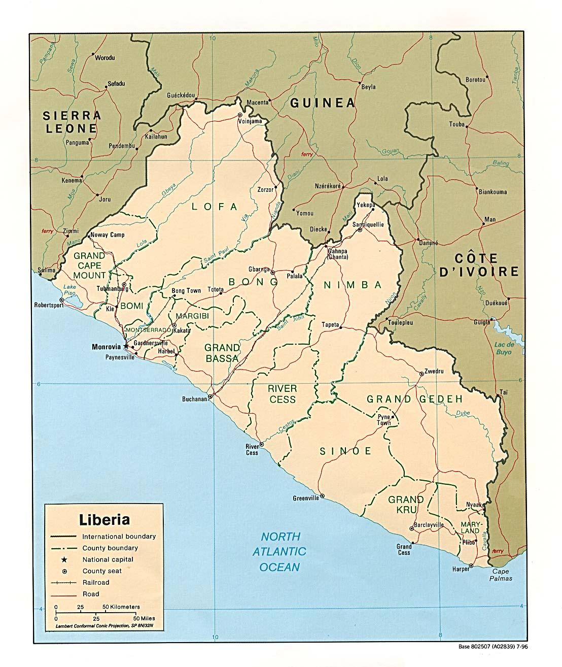 Liberia Maps Castañeda Map Collection Library Online