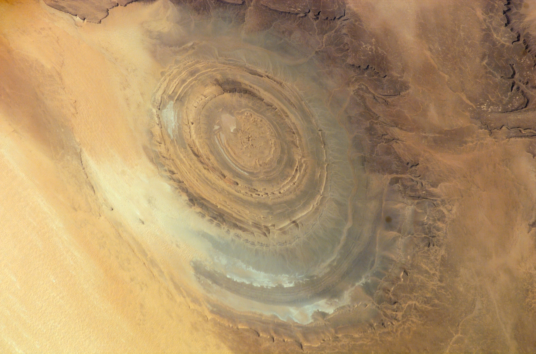 Mauritania: Richat Structure, in the Maur Adrar Desert, photographed