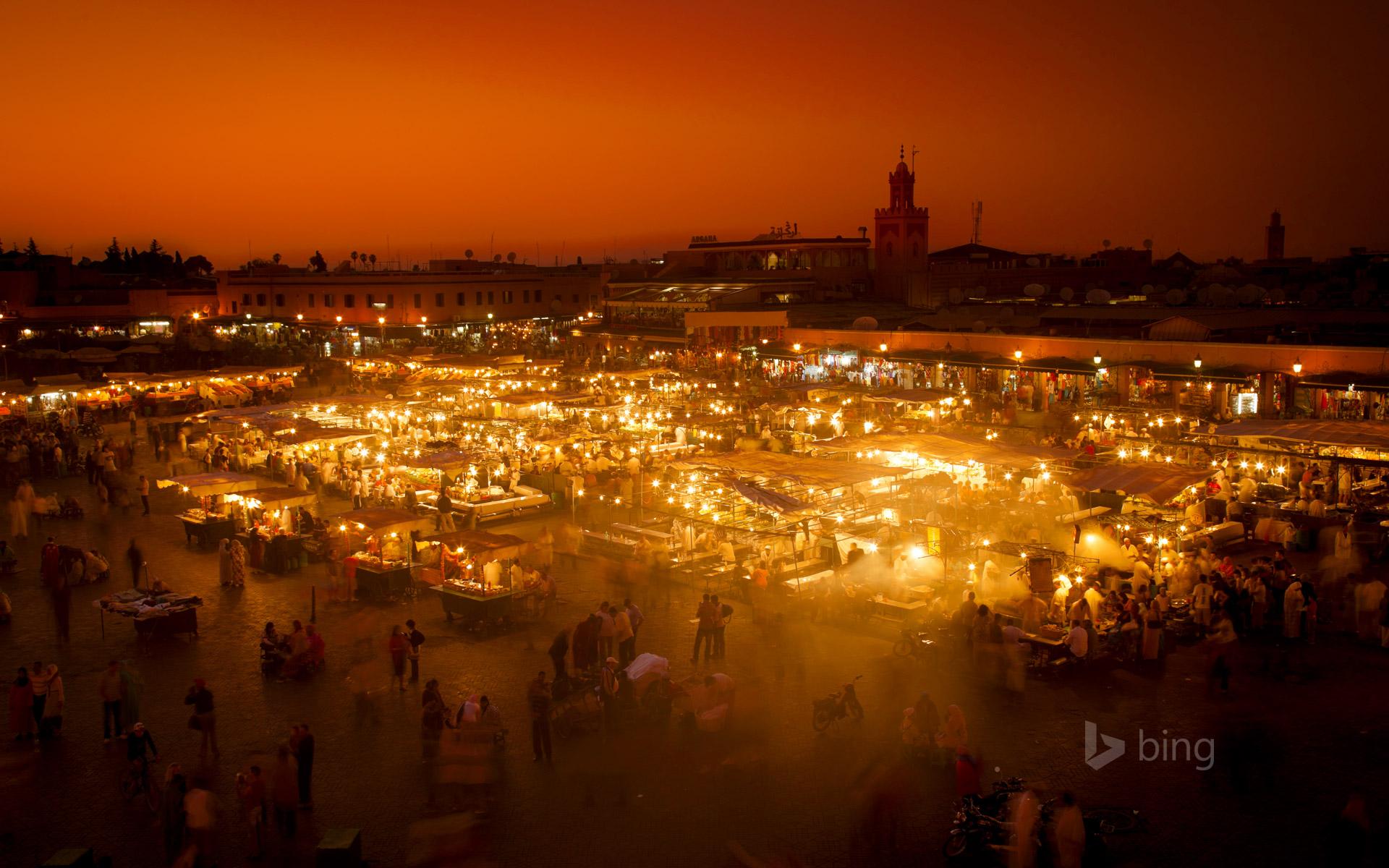 Jamaa El Fnaa Market Square, Marrakesh, Morocco © Ian Egner Aurora