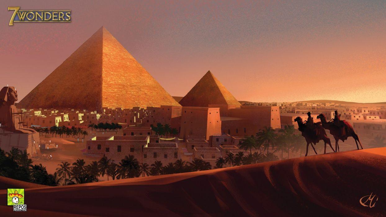 Video games Egypt artwork 7 Wonders pyramids Great Pyramid of Giza