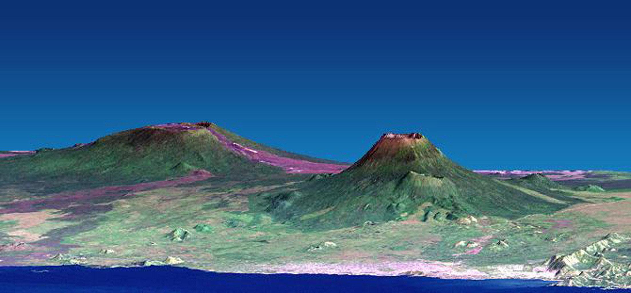 Space Image. Nyiragongo Volcano, Congo, Pre Eruption Perspective