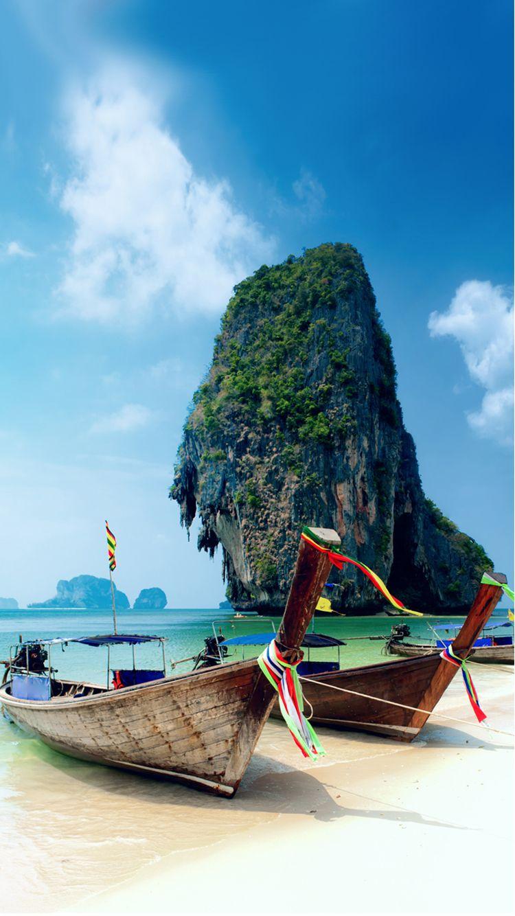 Krabi Island Thailand Beach iPhone 6 Wallpaper. El Mundo in 2019