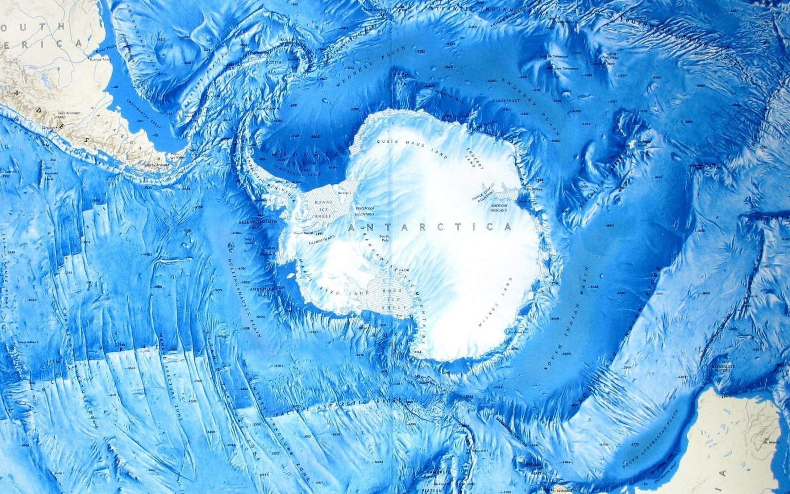 Download wallpaper Antarctica, eternal ice, South Pole, oceans