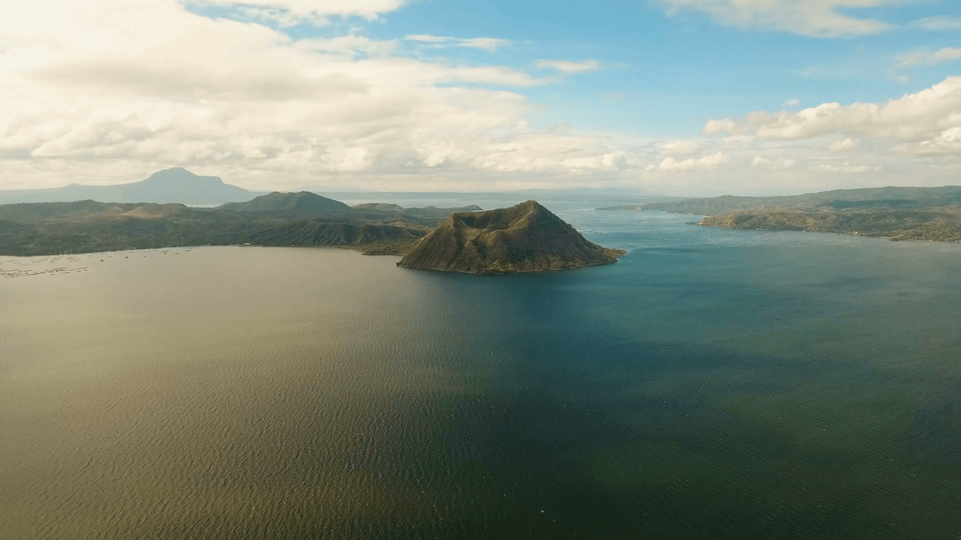 Aerial view Taal Volcano on Luzon Island North of Manila