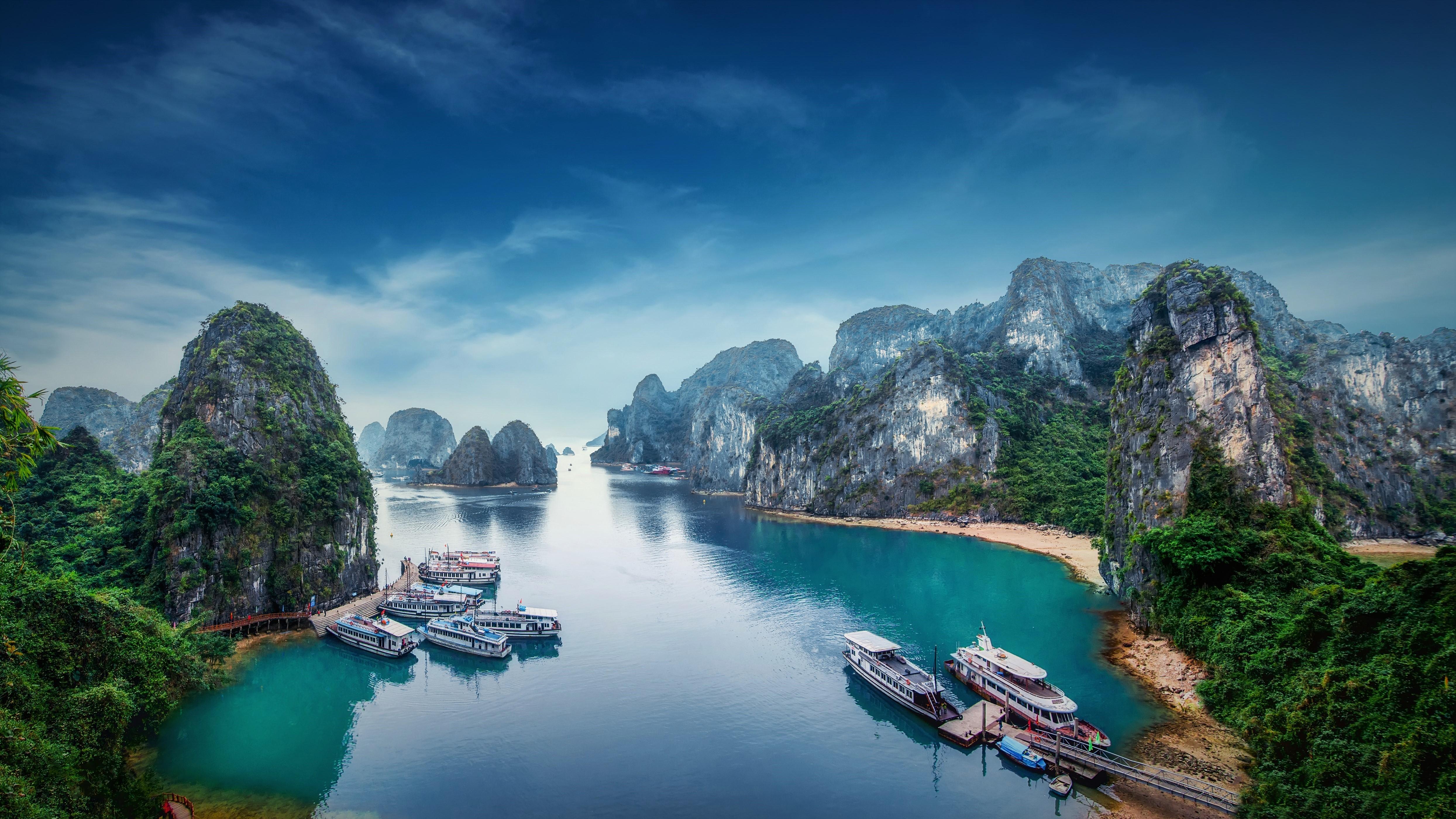 Halong Bay in Vietnam 4k Ultra HD Wallpaper. Background Image