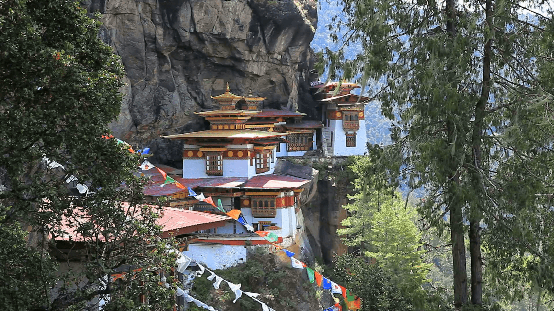 Tigers Nest Monastery In Bhutan Stock Video Footage