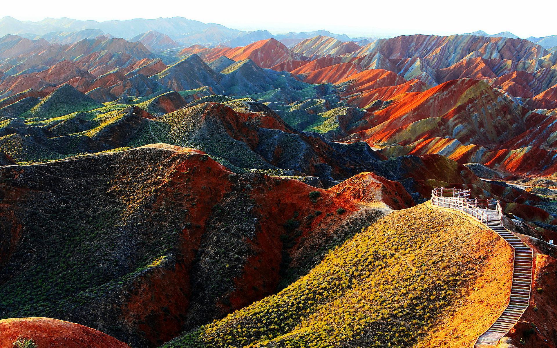 Zhangye Danxia Landform, China HD Wallpaper. Background Image