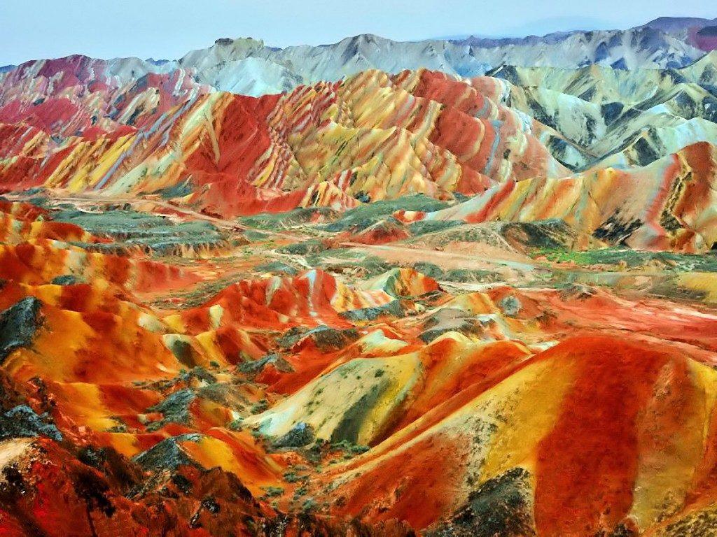 Rainbow Mountains In Zhangye Danxia Landform, China