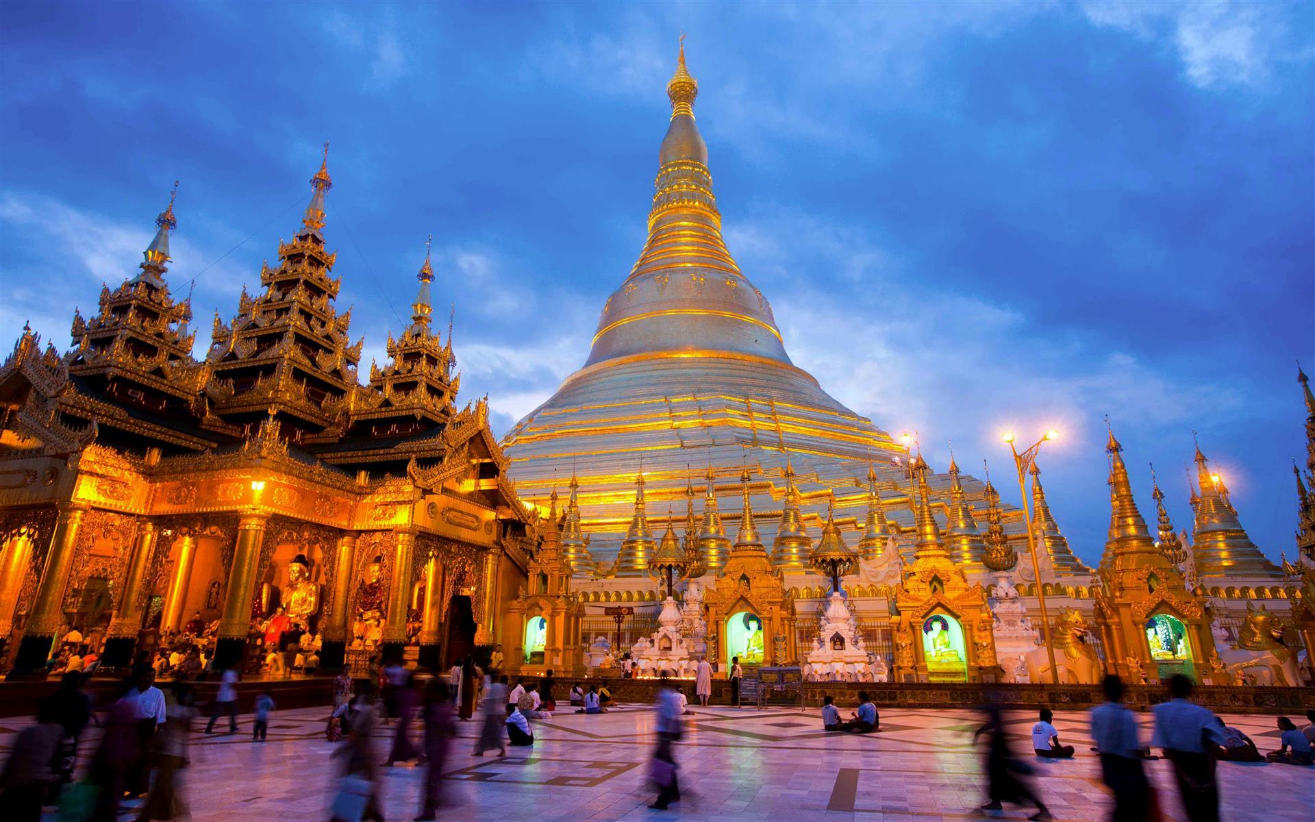 Myanmar: Shwedagon Pagoda Temple [1920 x 1200]