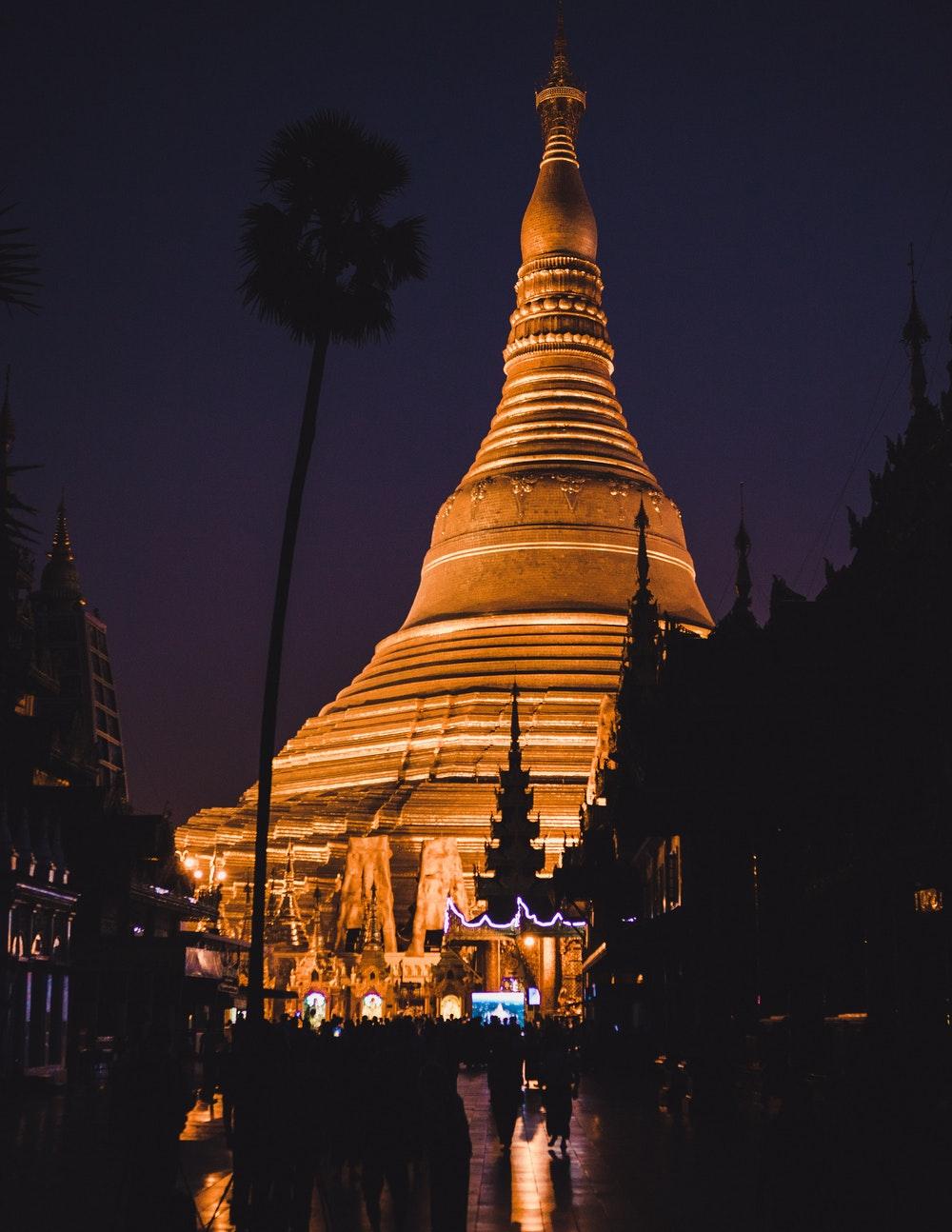 The Shwedagon Pagoda in Yangon, Myanmar photo