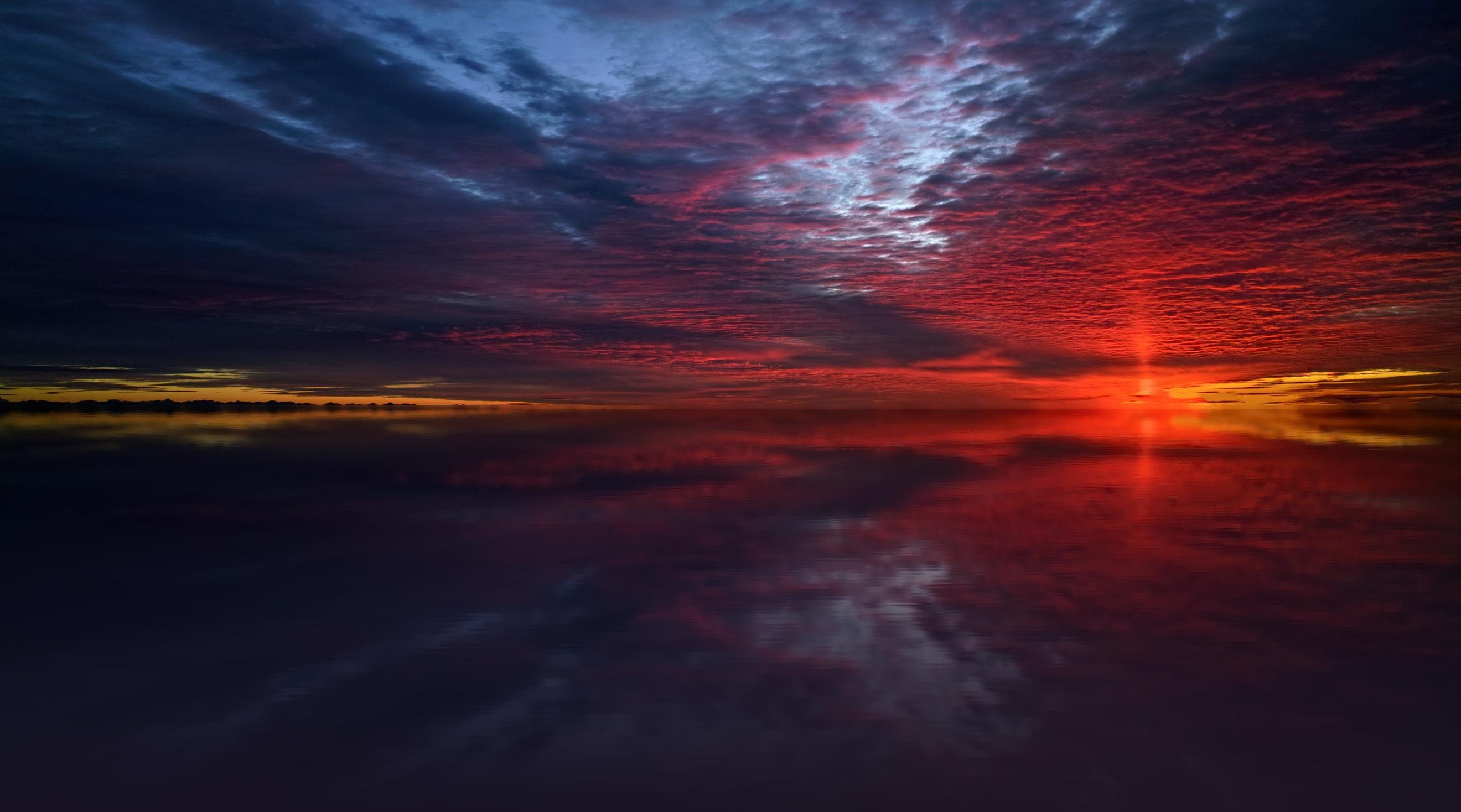 Twilight Sea Stars Dusk Dawn Dark Sunset, HD Nature, 4k