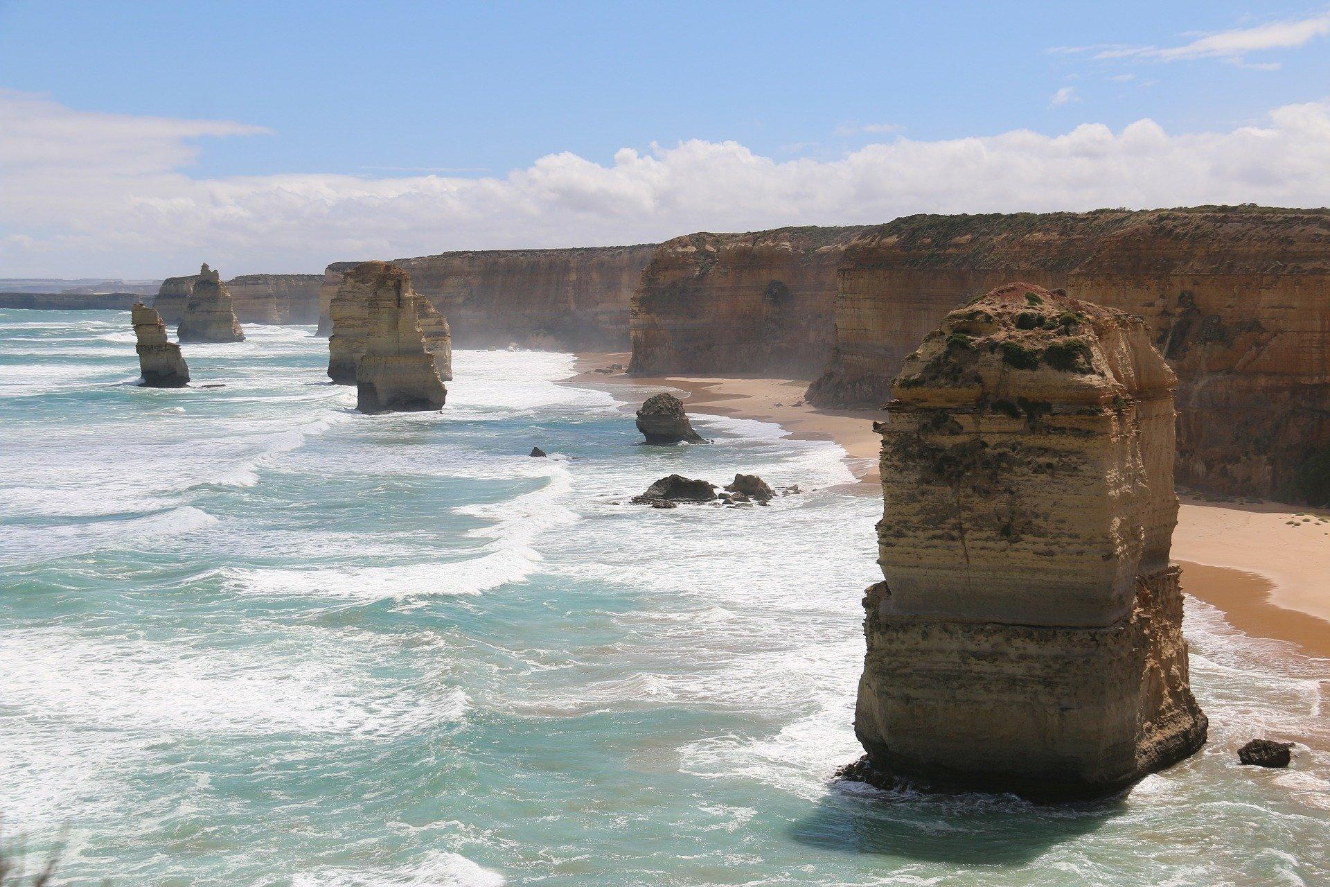 The Twelve Apostles, Great Ocean Road in Victoria, Australia. HD