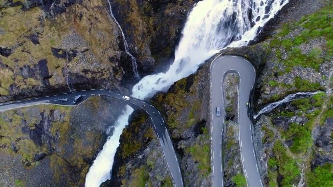 Langfossen falls..!!!!!. places. Norway roadtrip