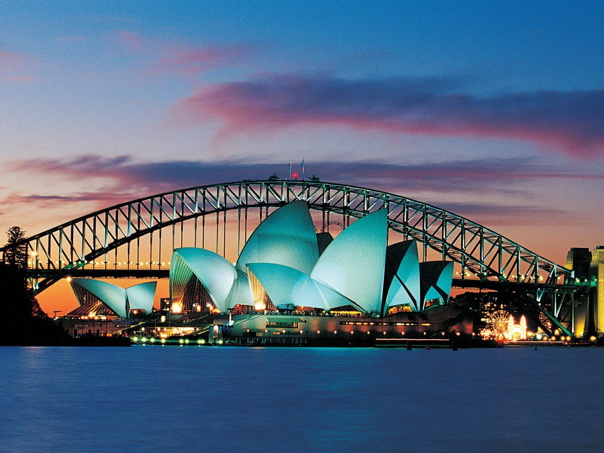 Sydney Australia Opera House And Harbour Bridge Desktop Wallpaper