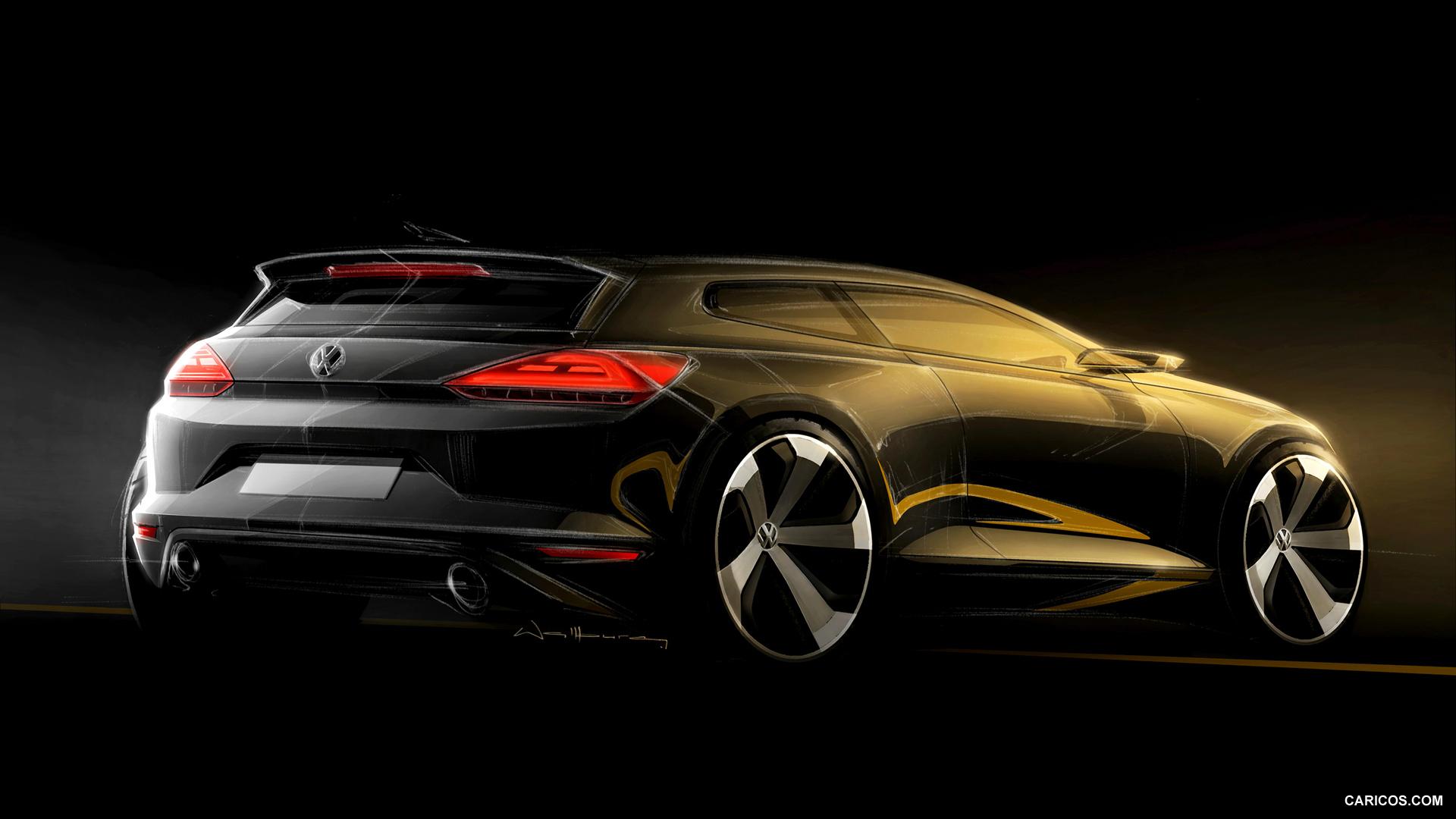 Volkswagen Scirocco Sketch. HD Wallpaper