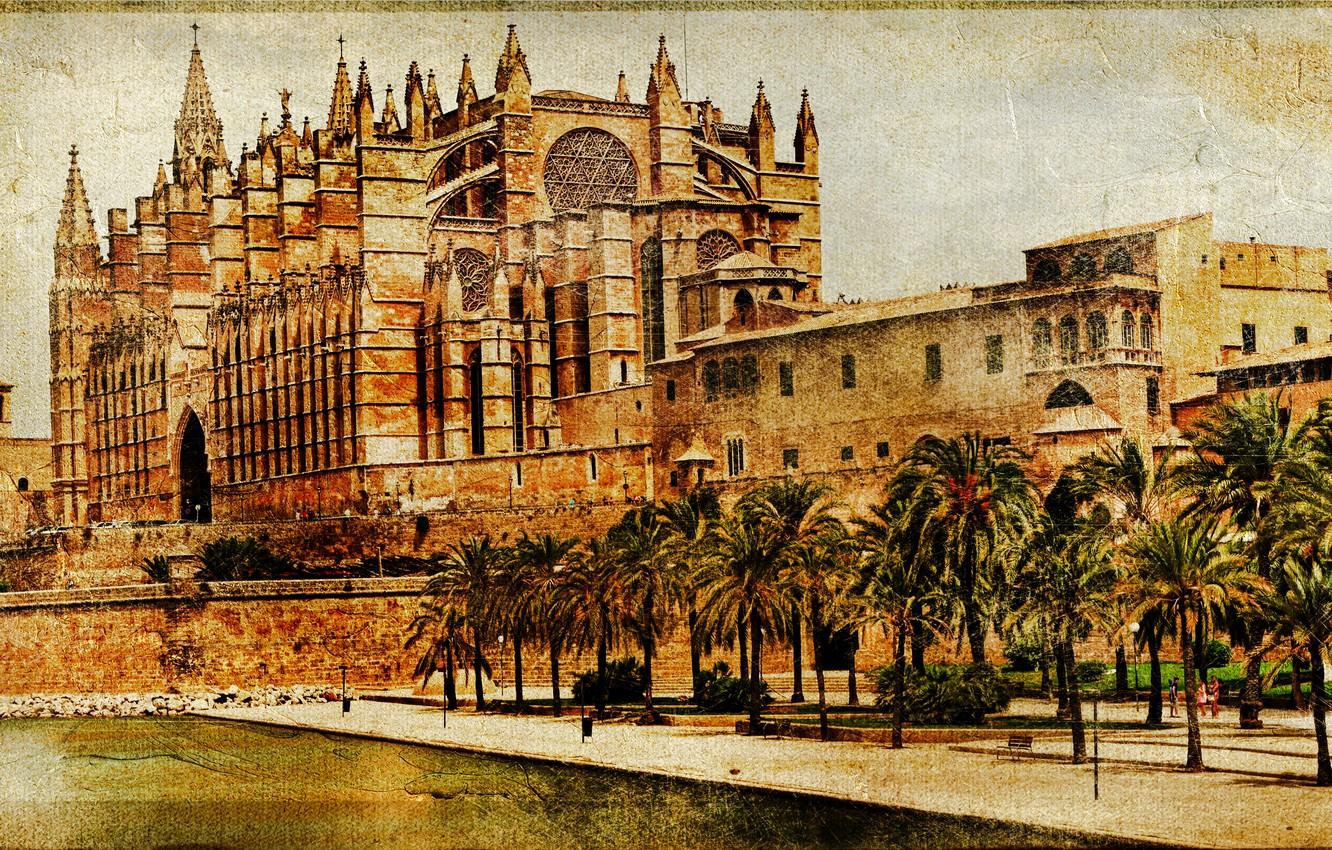 Wallpaper The city, Spain, Vintage, Spain, Palma de Mallorca