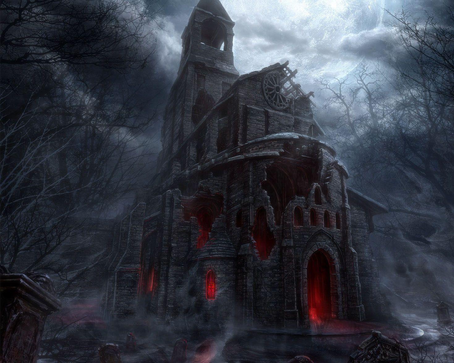 castle inside background. Horror Wallpaper HD Photo. HD