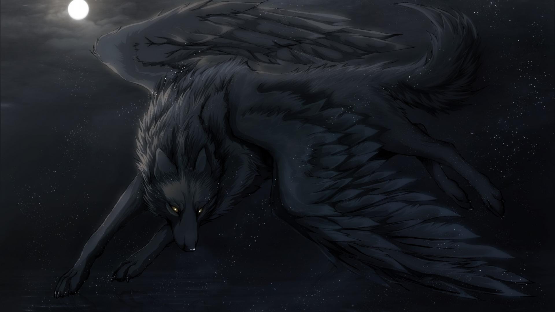Wolf With Wings Wallpaper