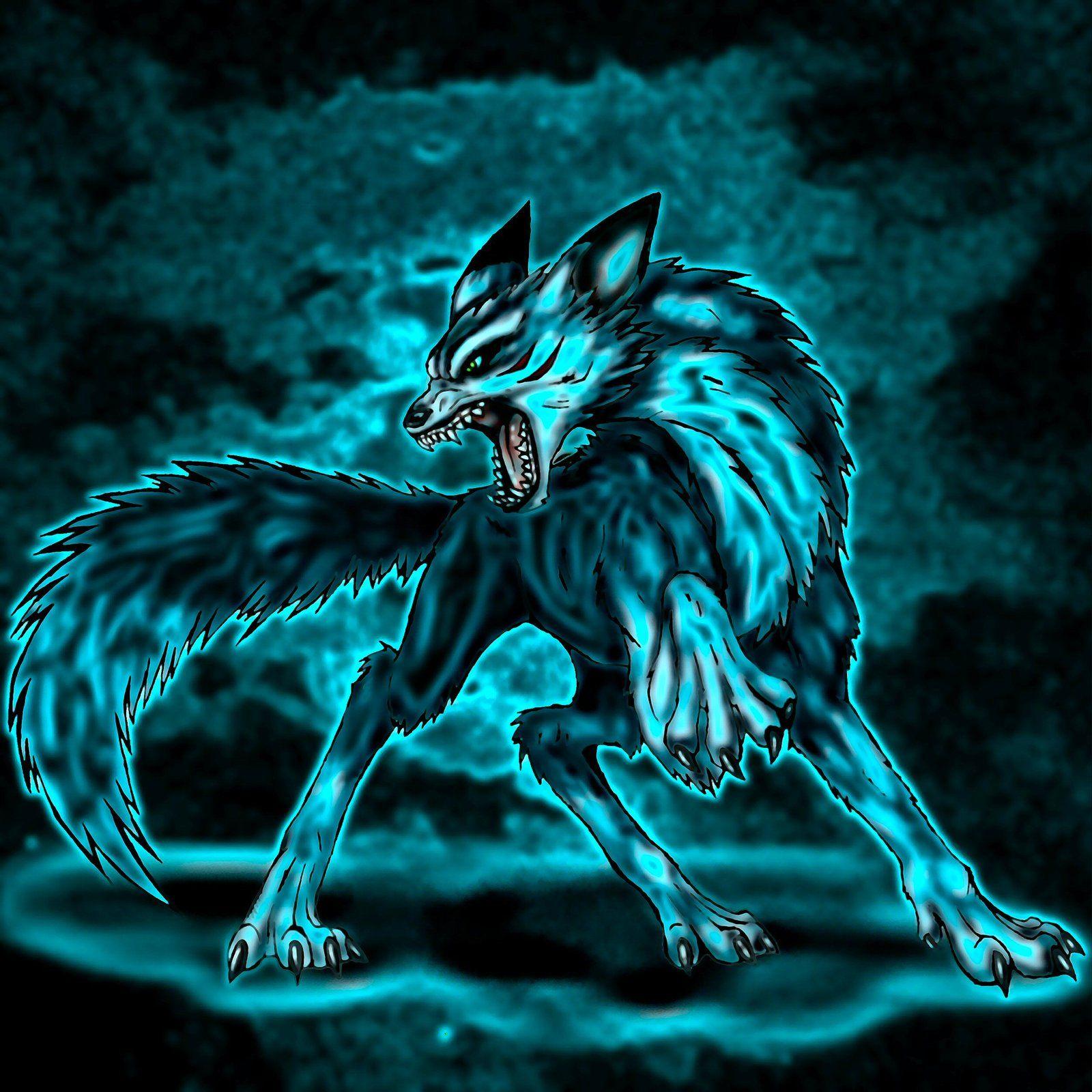 Spirit Wolf Husky Lightning Galaxy Anime Wolf