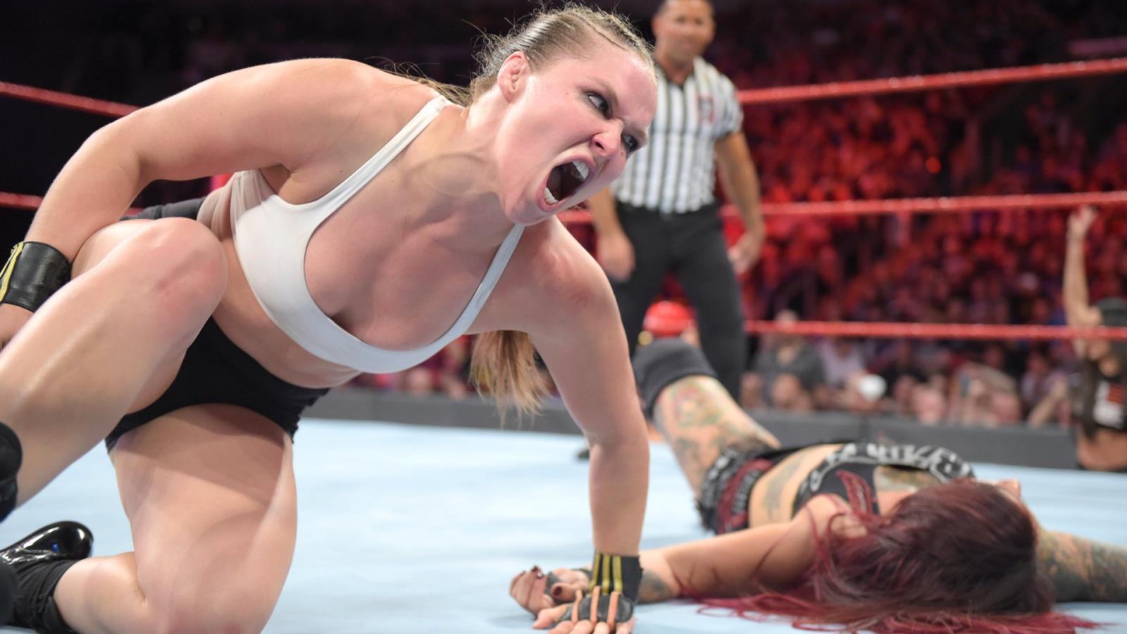 Ronda Rousey Riott Squad WWE Raw Bella Twins Super Show Down