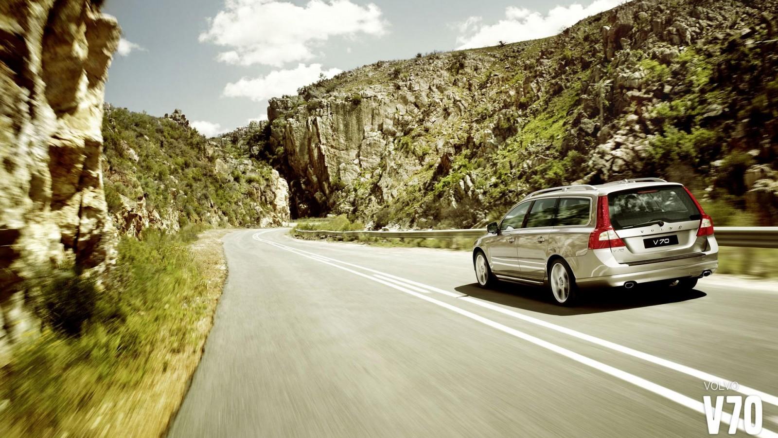 Volvo V70 heading to the mountains HD desktop wallpaper, Widescreen
