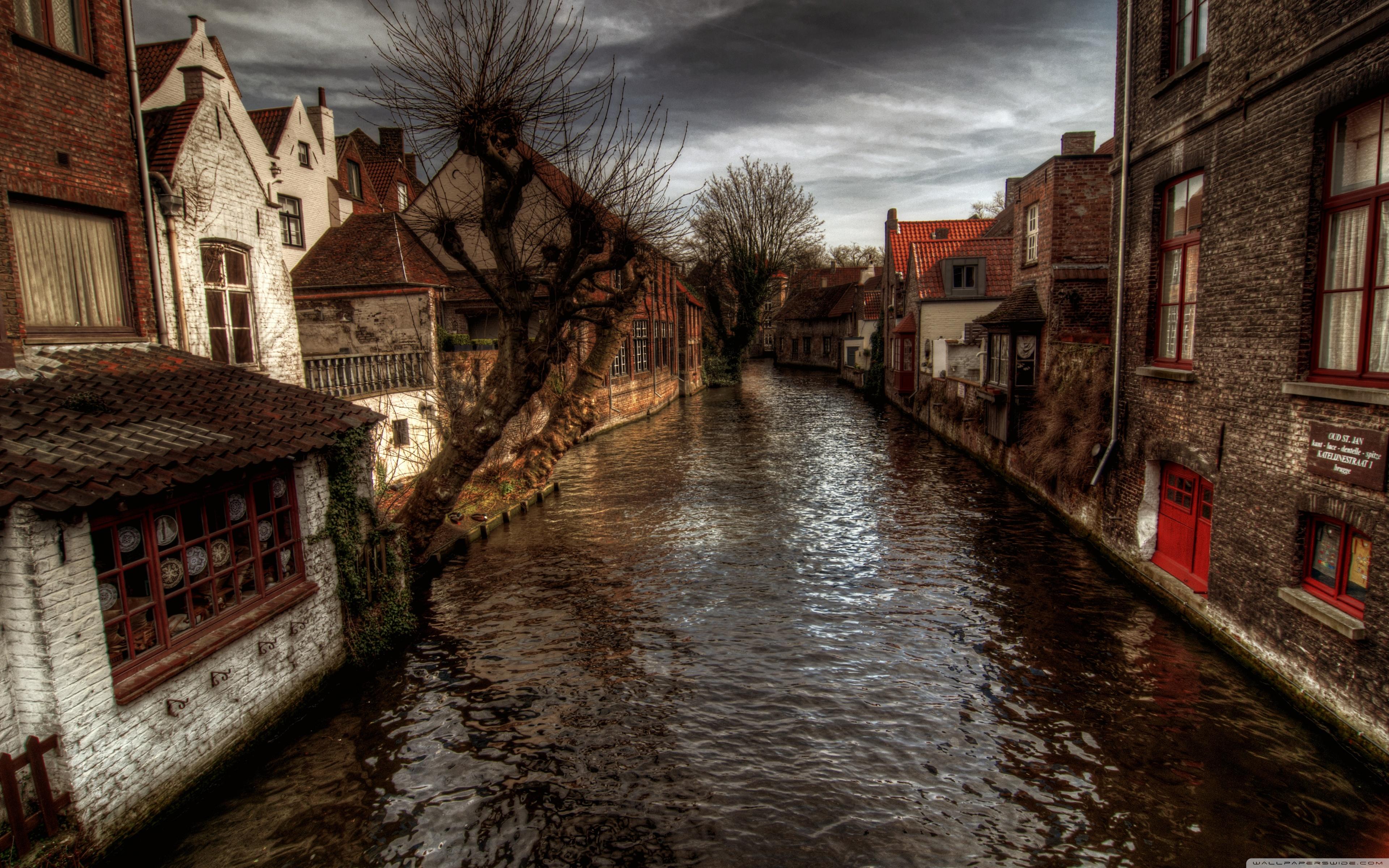 A Canal In Bruges ❤ 4K HD Desktop Wallpaper for 4K Ultra HD TV