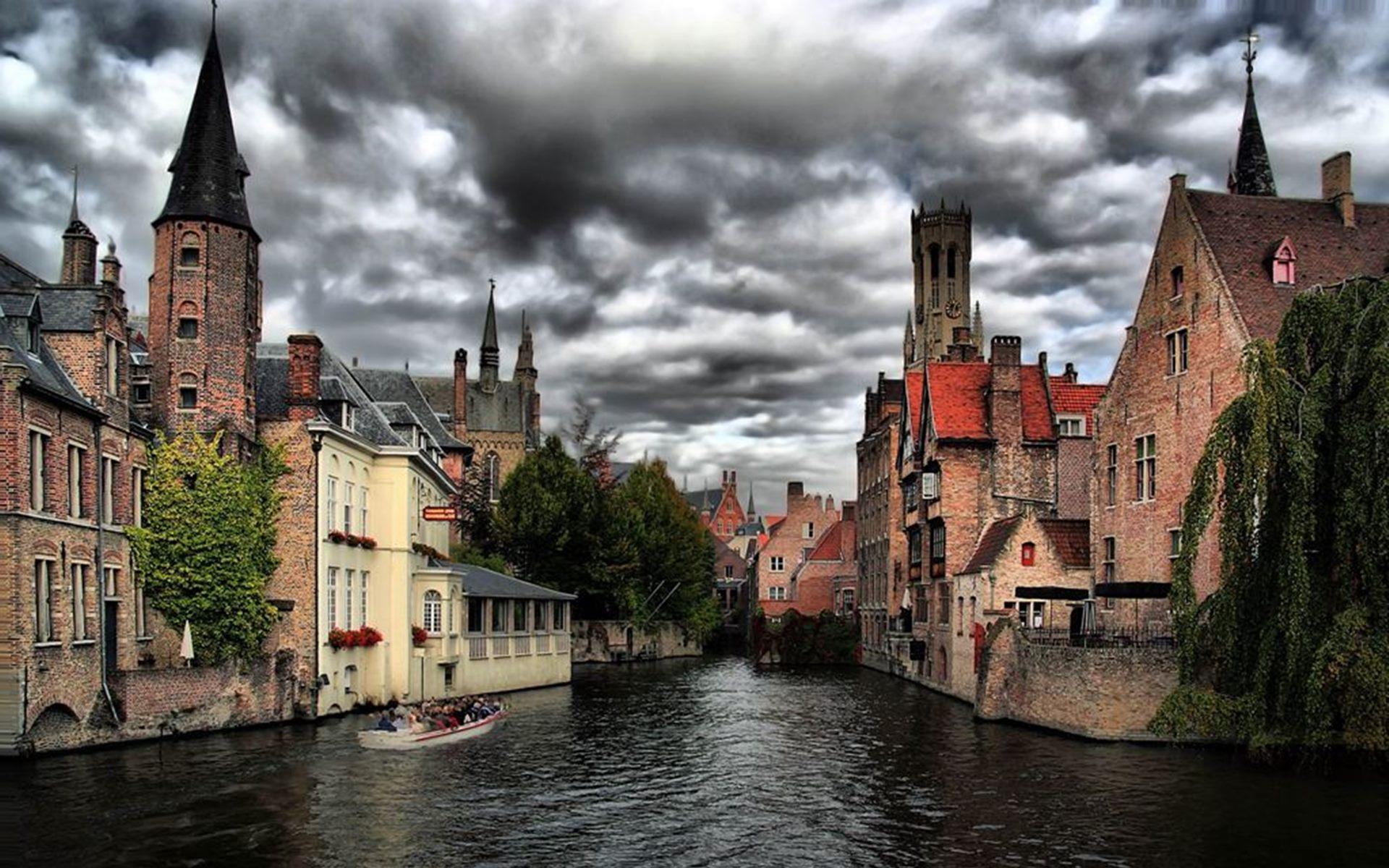 Amazing City Bruges In Belgium HD Wallpaper