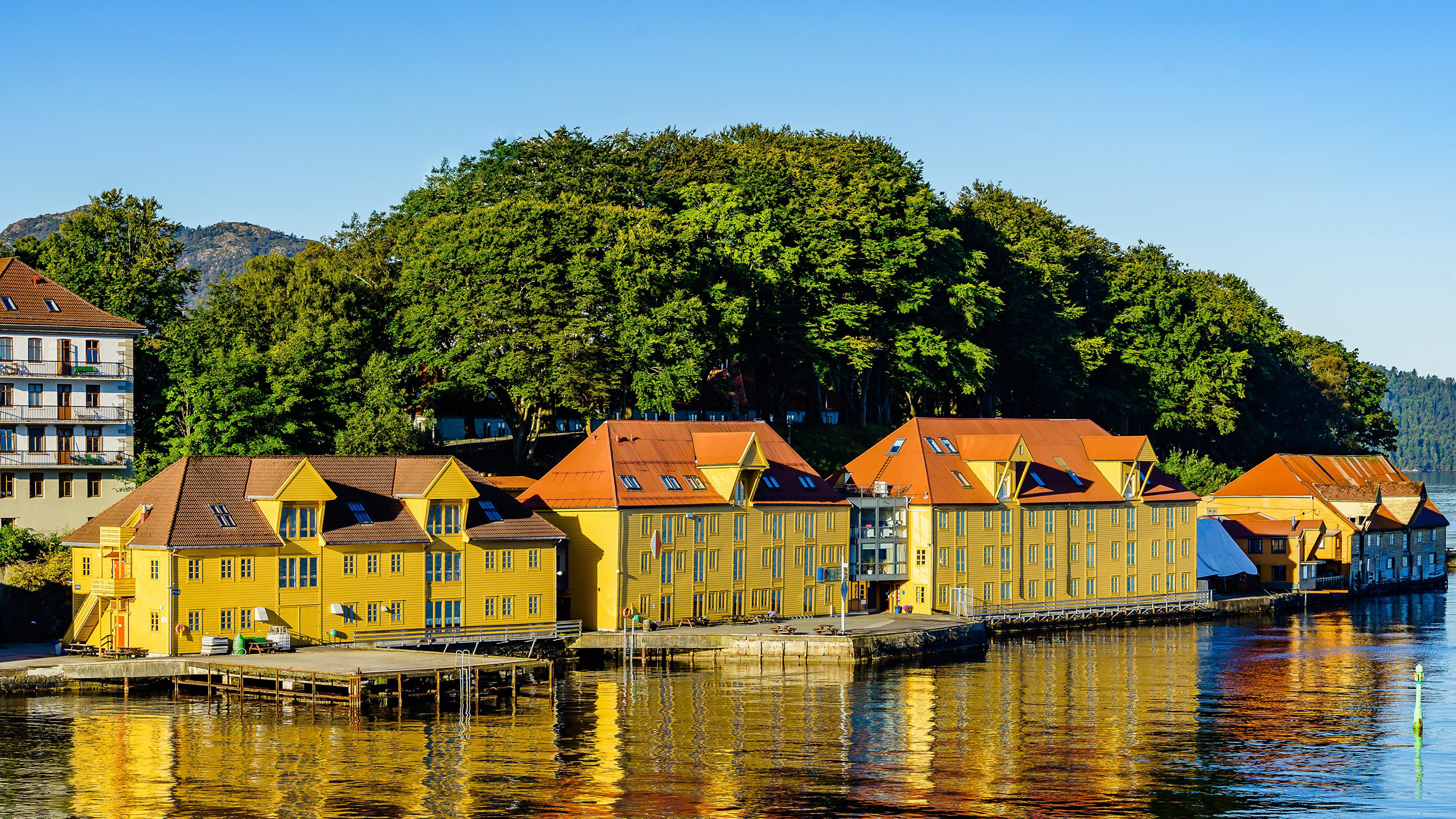 Image Norway Bergen Rivers Marinas Cities Building 3840x2160