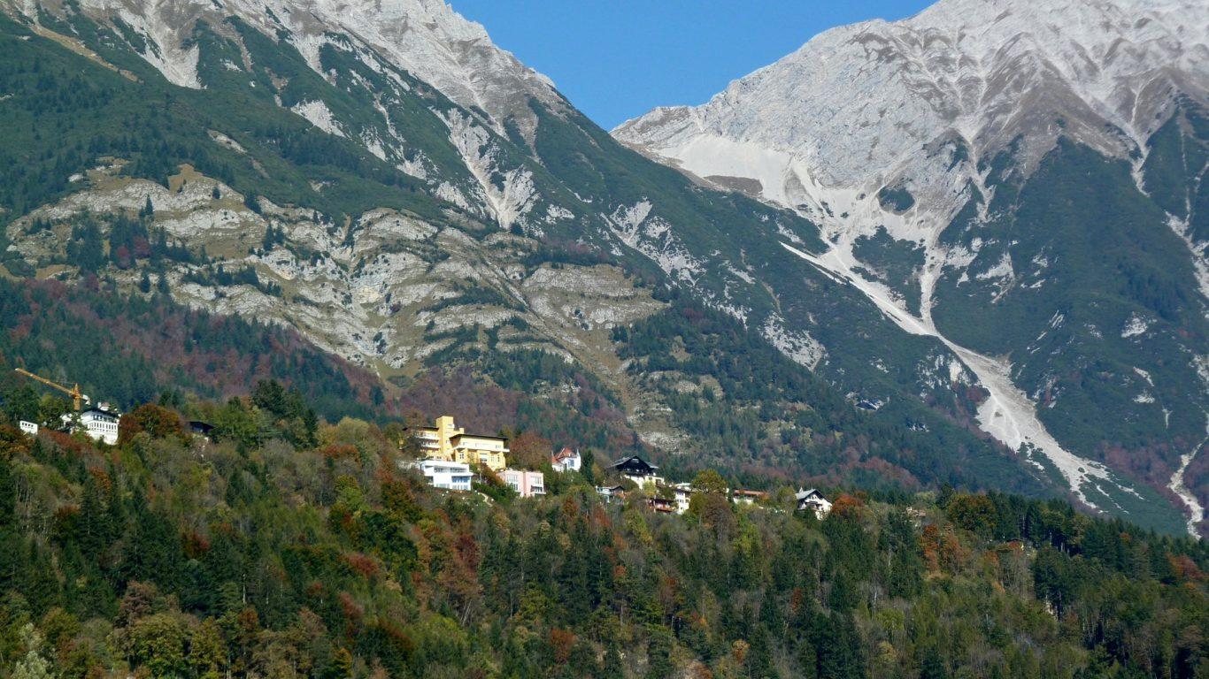 Mountains: Houses Mountains Forest Autumn Innsbruck Wallpaper Winter