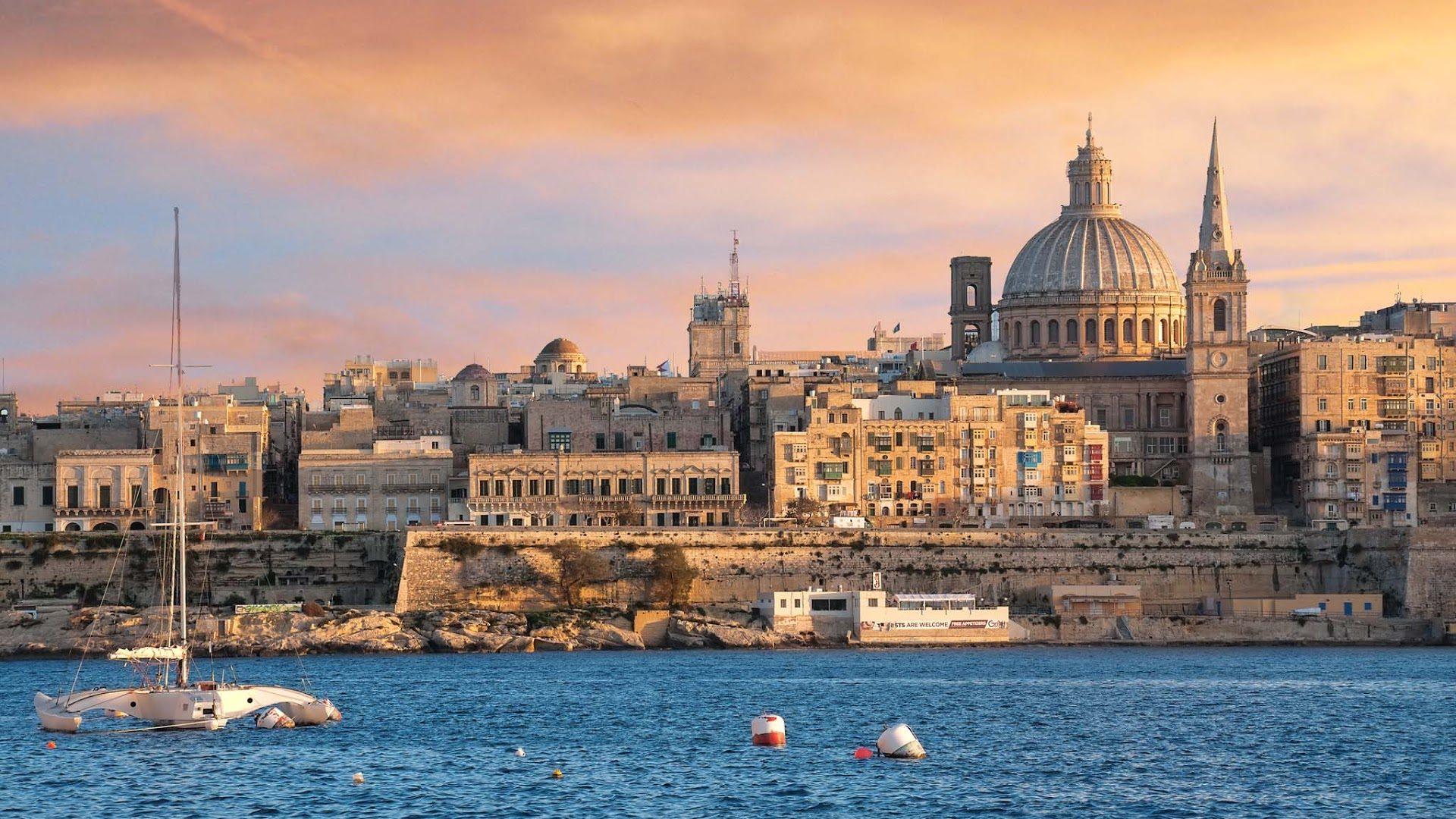Desktop And Laptop Screen Wallpaper Of Valletta Malta