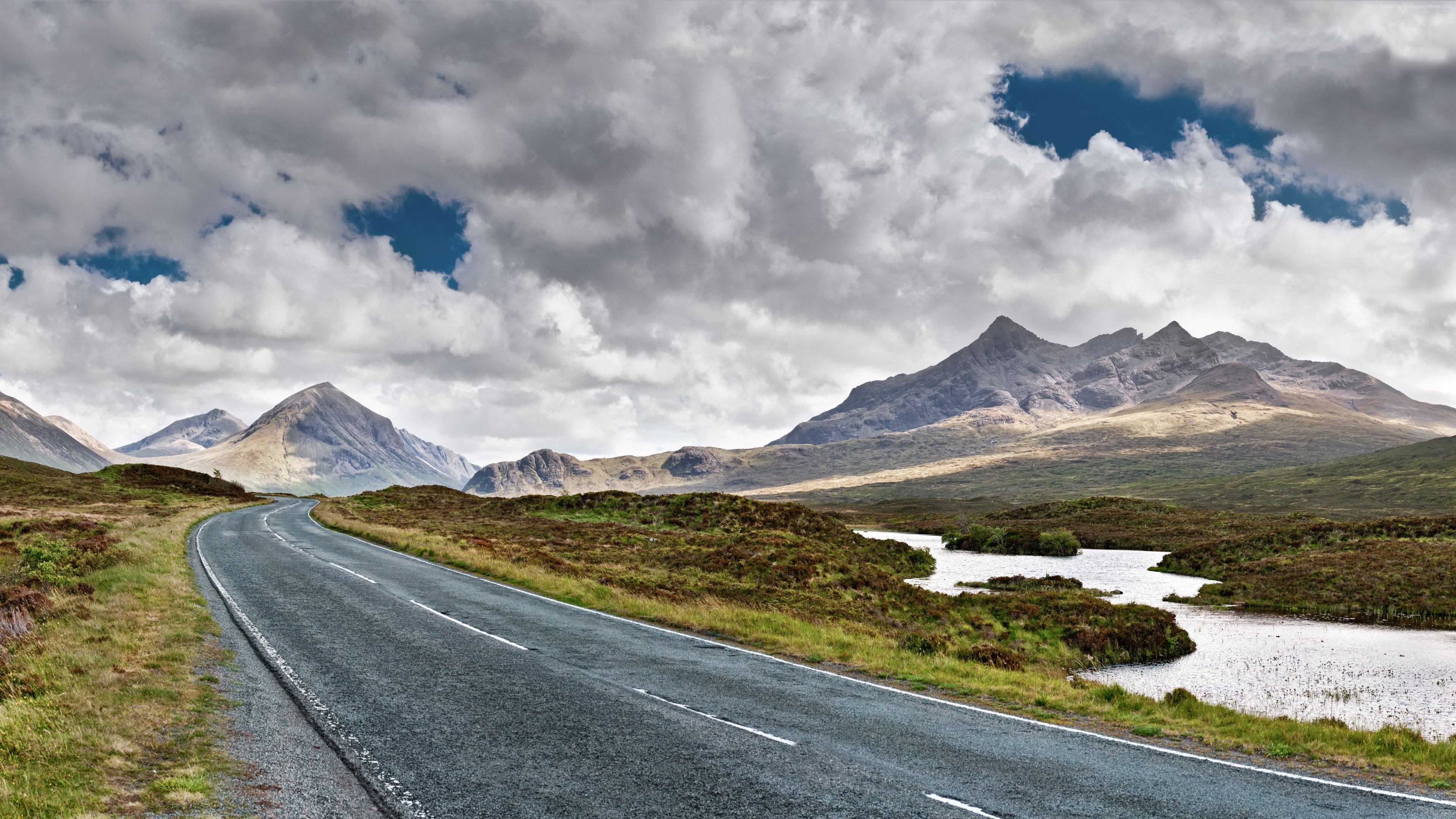 Wallpaper Isle of Skye, Scotland, Europe, road, mountain, travel, 8k