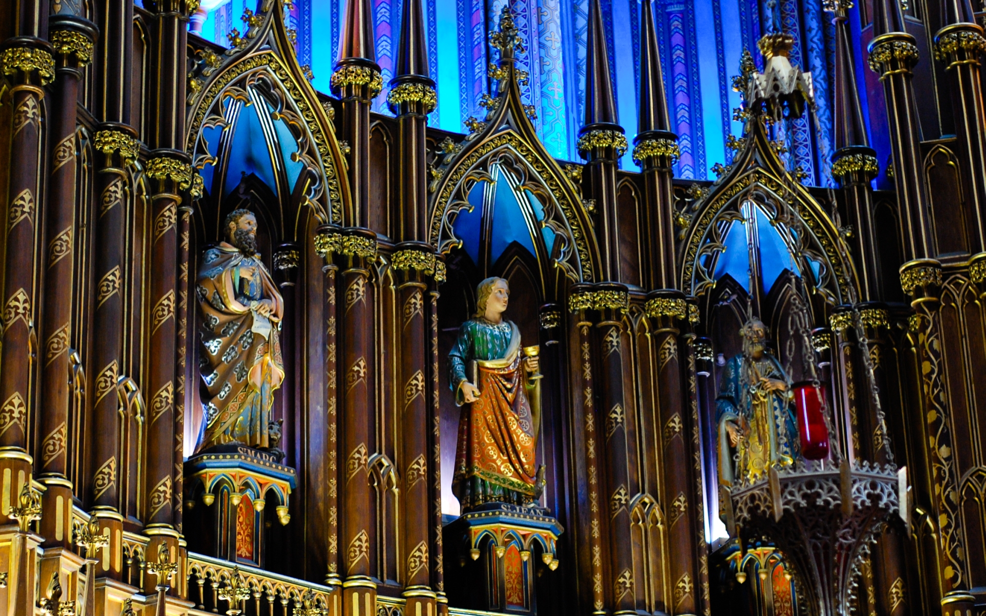 Notre Dame Basilica in Montreal HD Wallpaper. Background Image