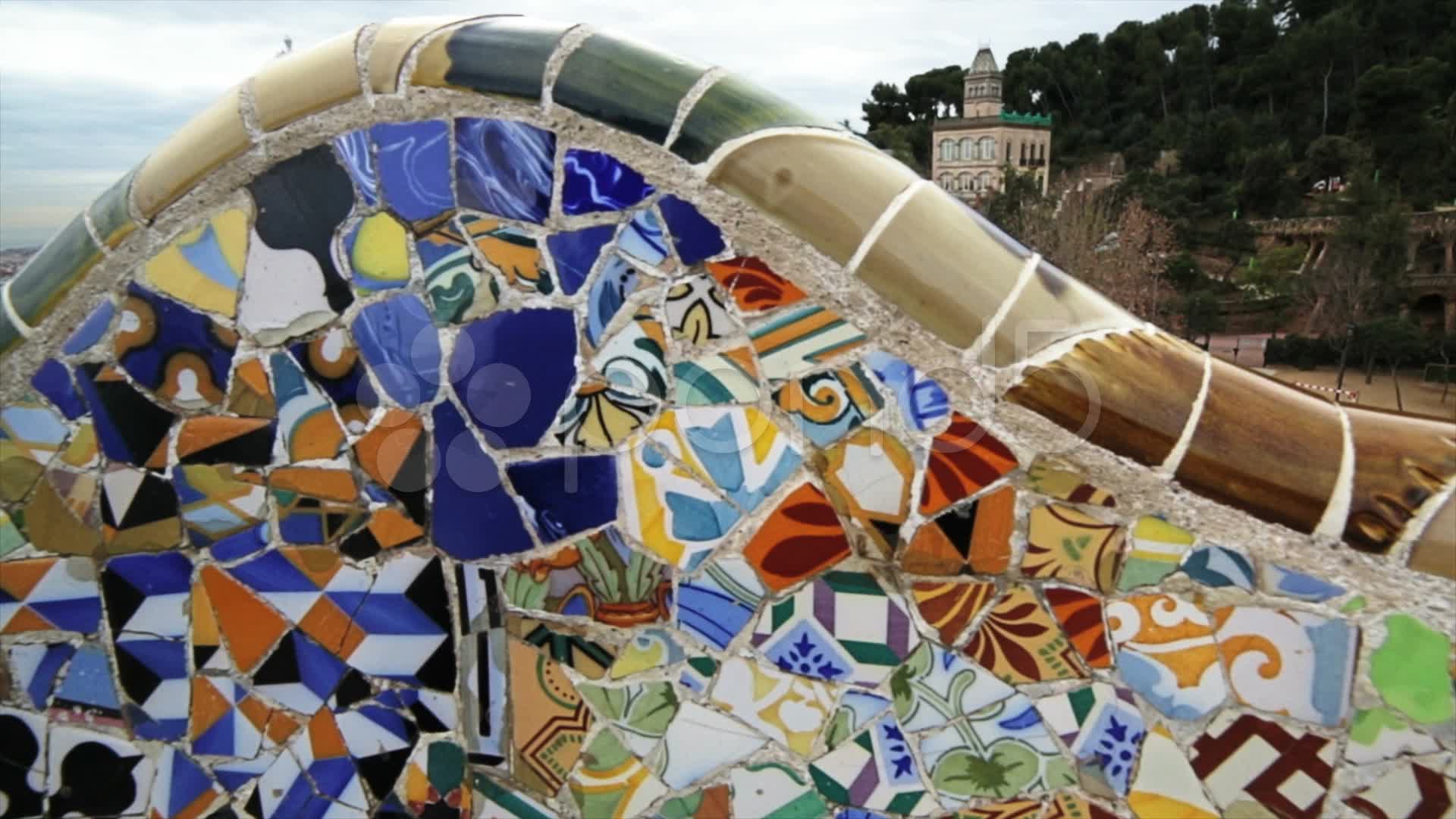 Bench in the Park Güell Hi Res Video