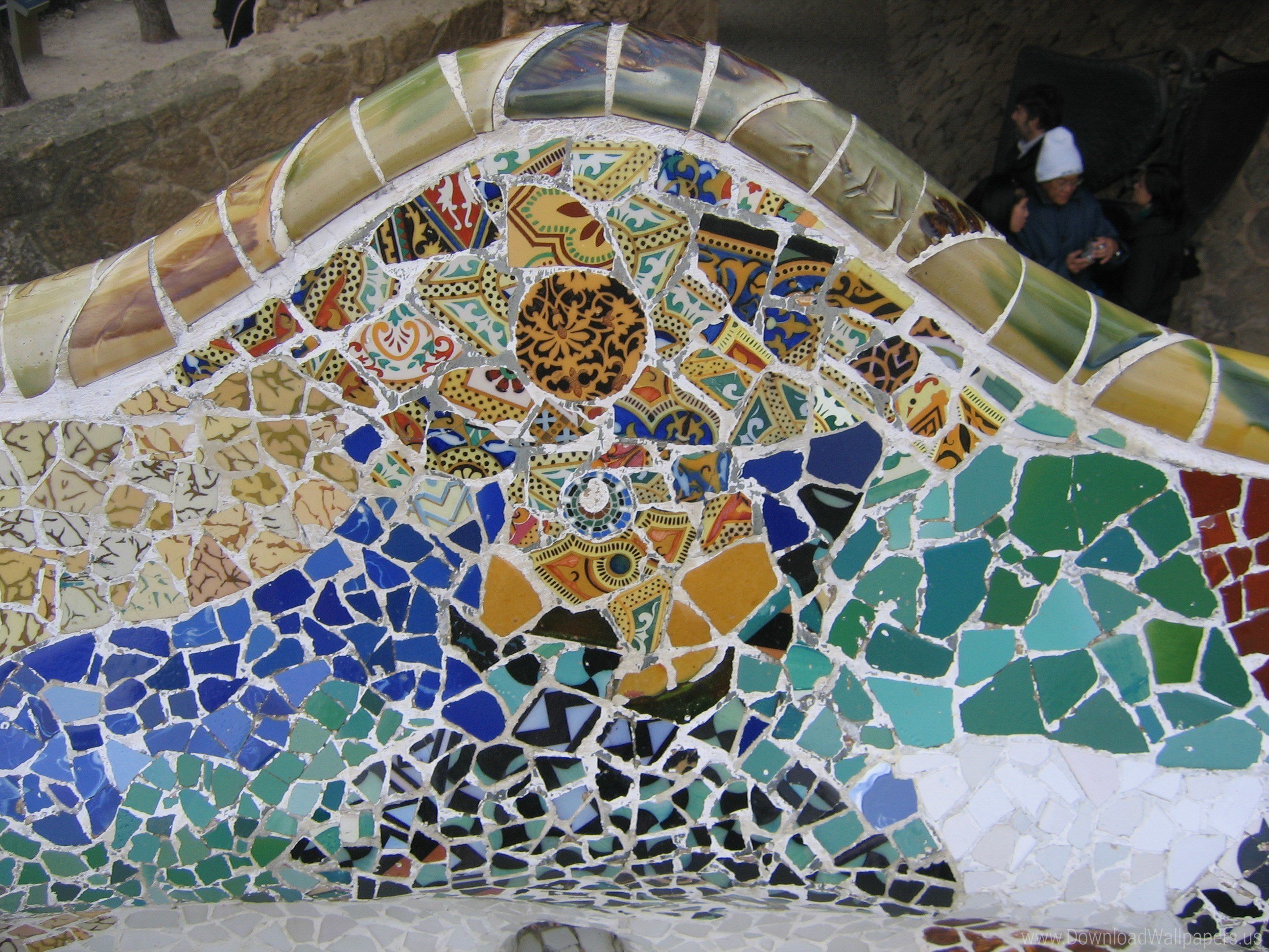 Park Guell By Antoni Gaudi Wallpaper