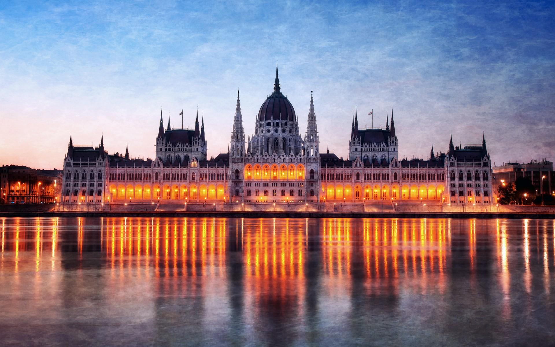 Hungary budapest citylights parliament houses cities wallpaper
