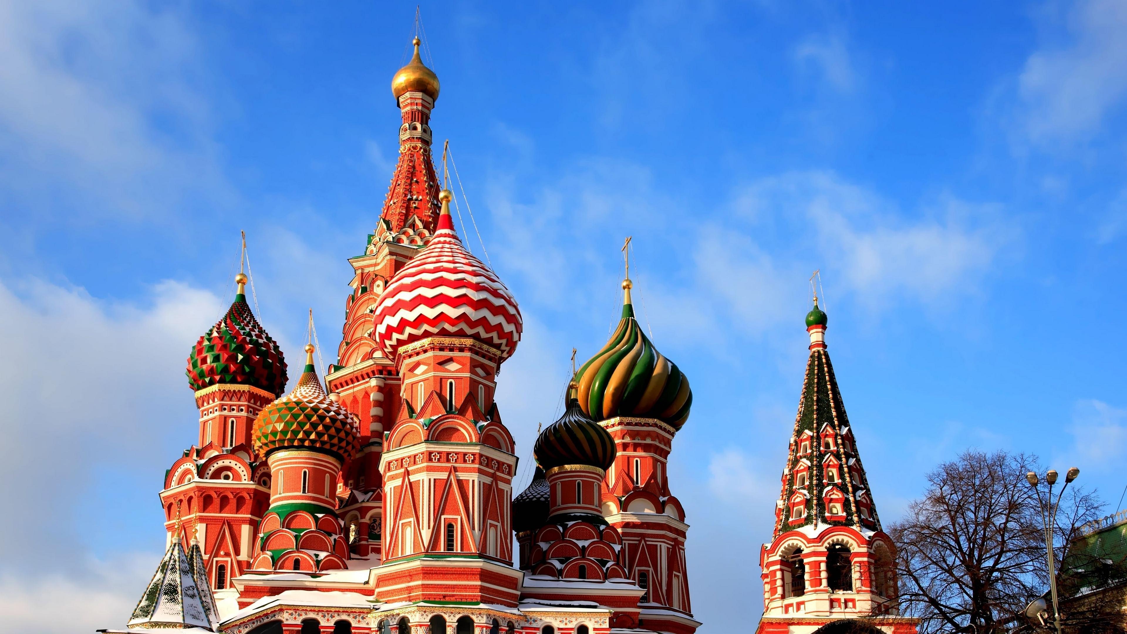 Download wallpaper 3840x2160 st basils cathedral, red square, moscow
