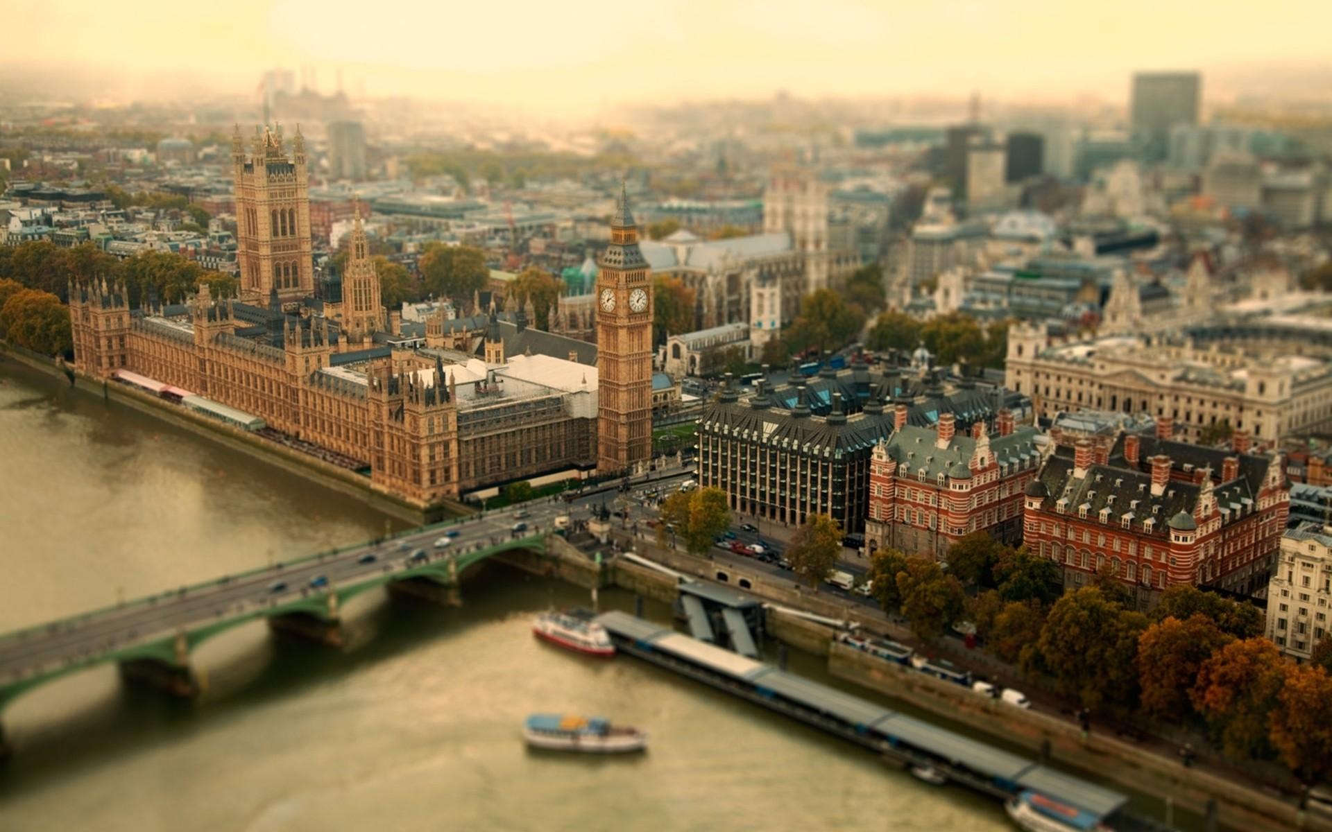 Cityscapes, London, Big Ben, Tilt Shift, Houses Of Parliament