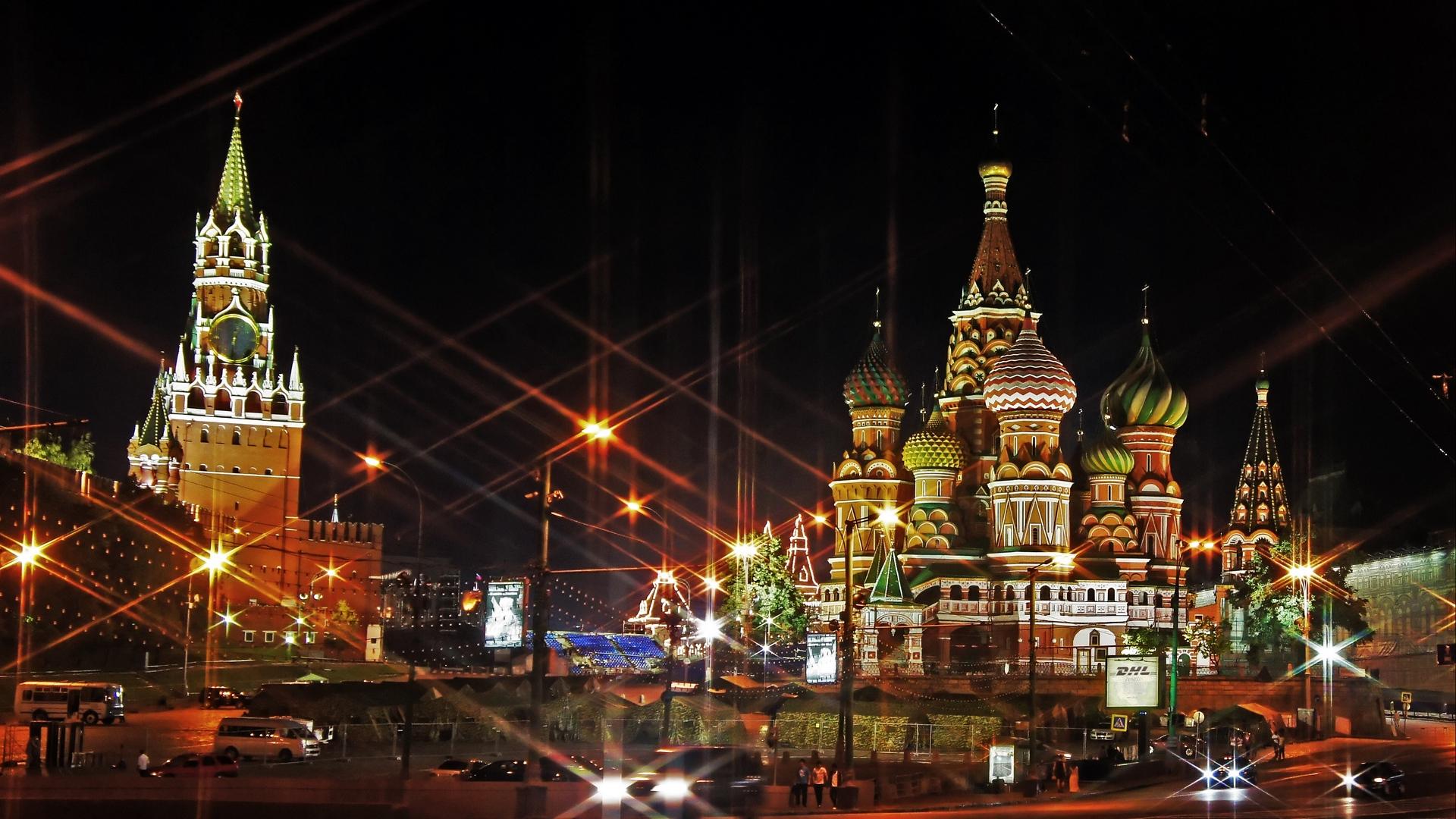 Download wallpaper 1920x1080 moscow, russia, red square, light