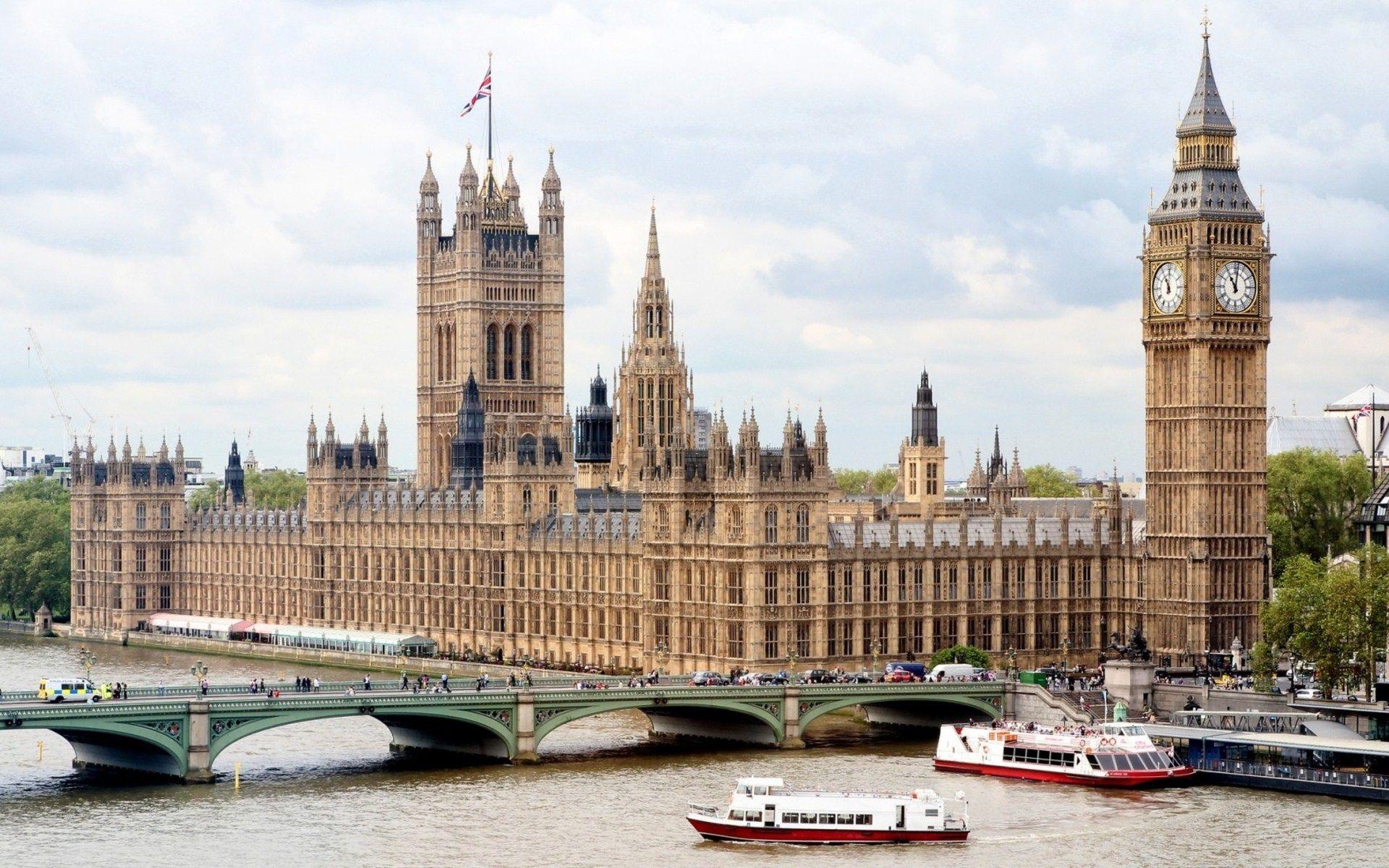 Uk London Big Ben Parliament Westminster Bridge Wide HD Wallpaper