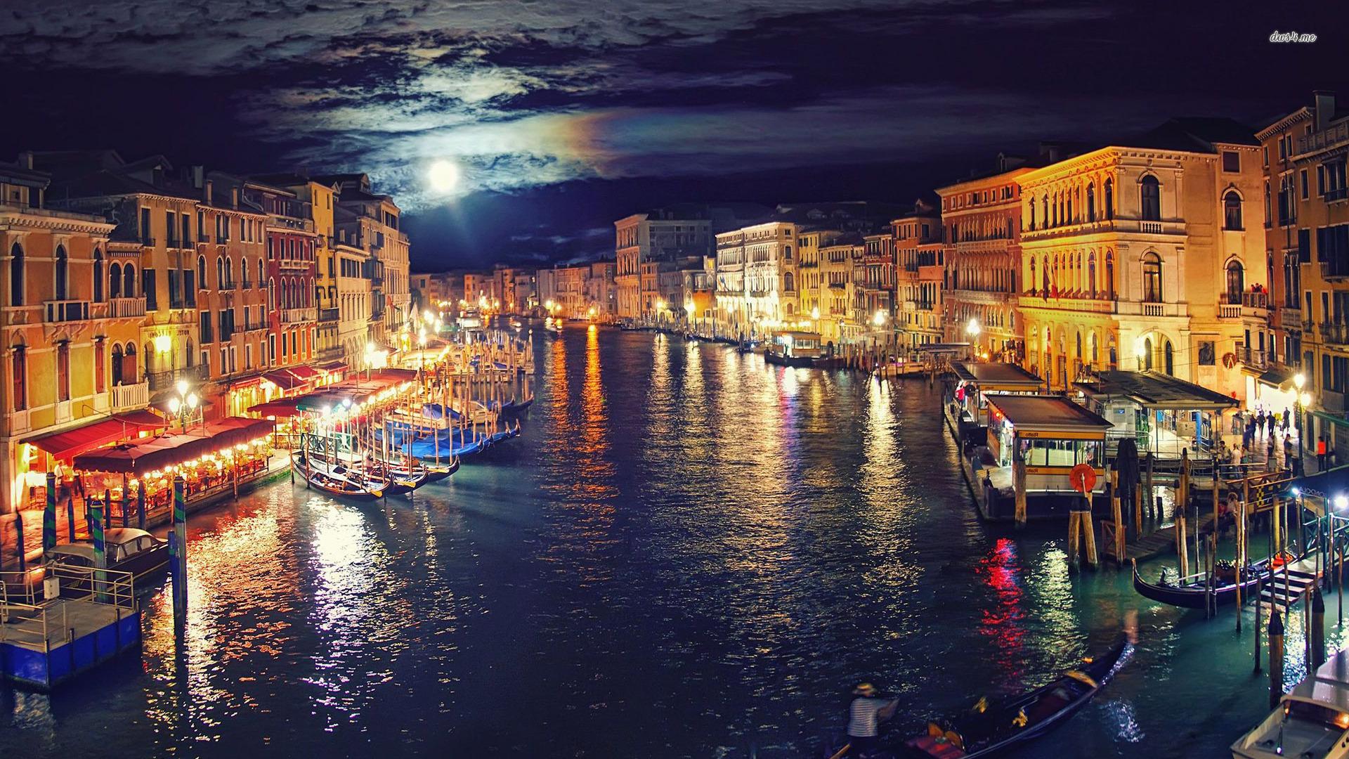Venice at night wallpaper wallpaper