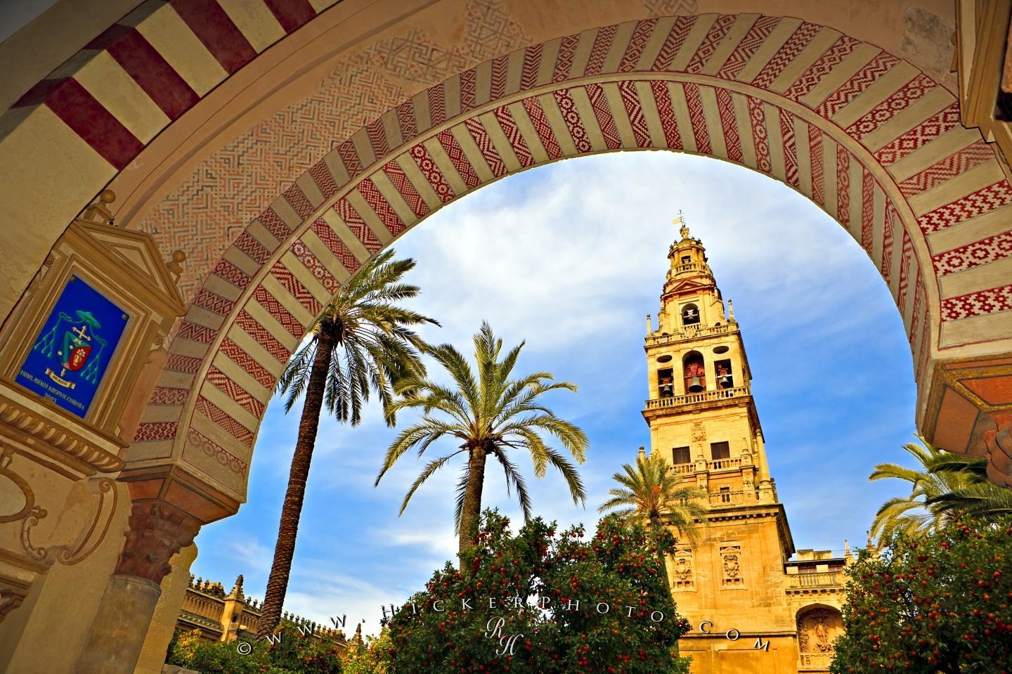 Free wallpaper background: Cathedral Mosque Bell Tower Mezquita Cordoba