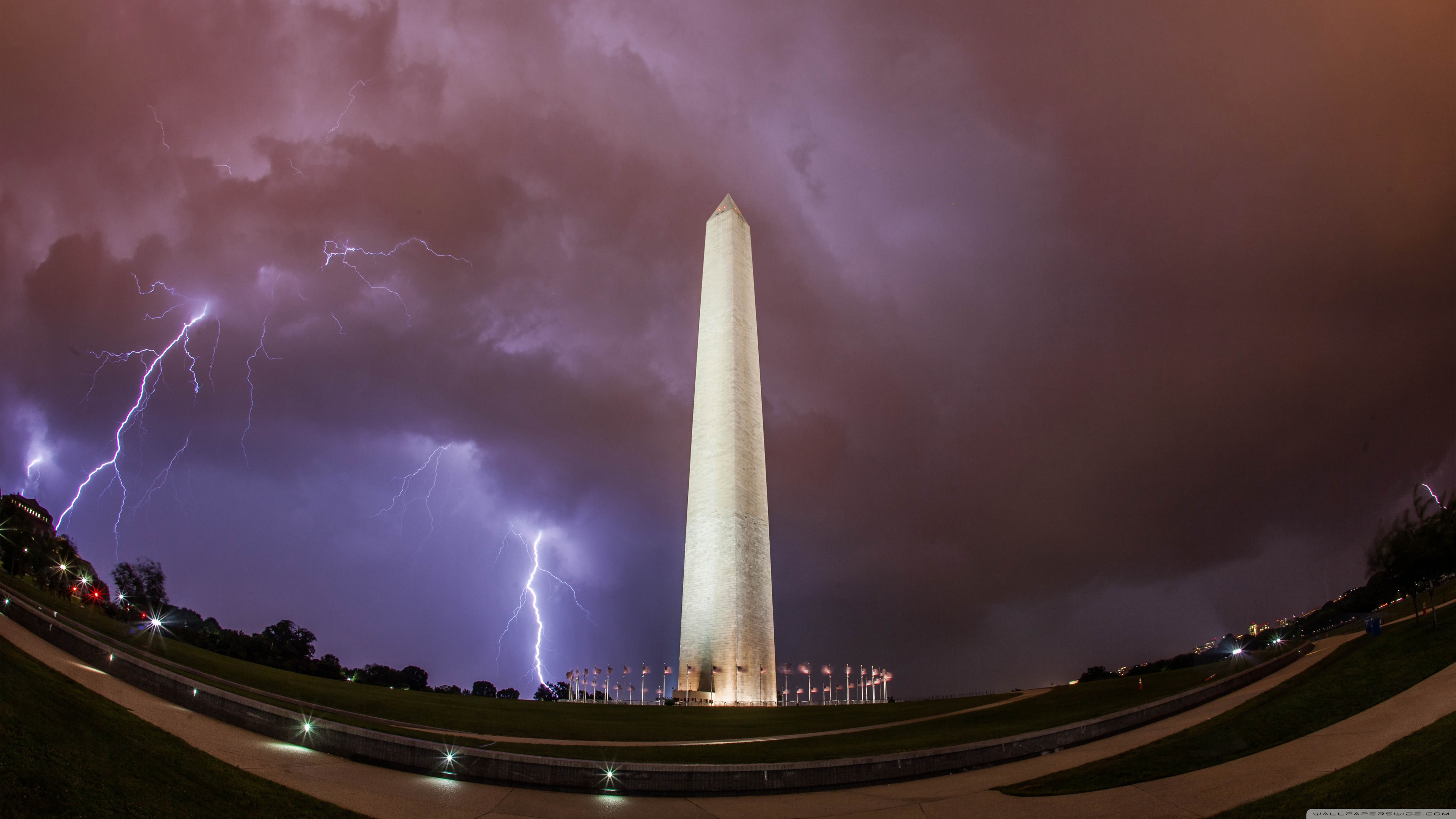 Washington Monument, Thunderstorm ❤ 4K HD Desktop Wallpaper for 4K