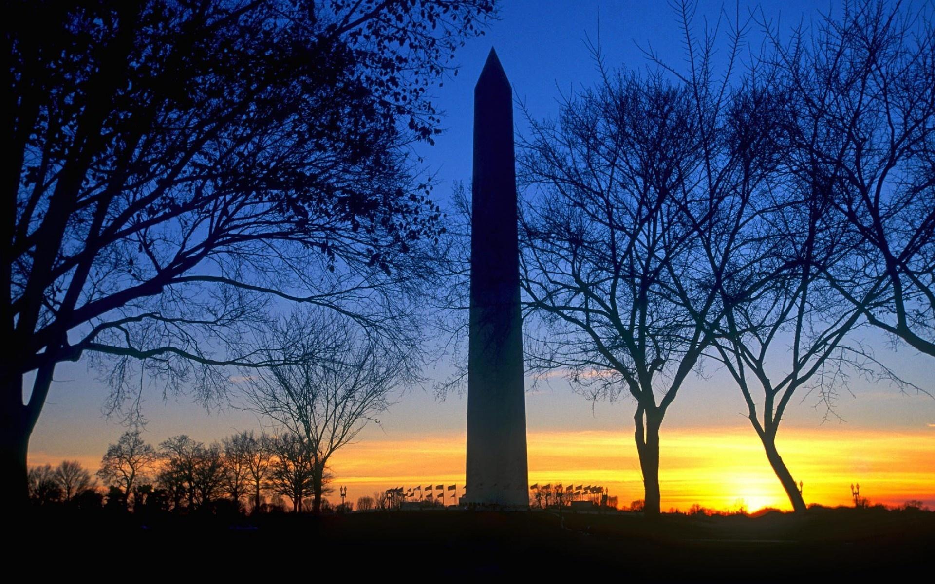 Washington D.C. Blue Sky Sunset Monument Wallpaper
