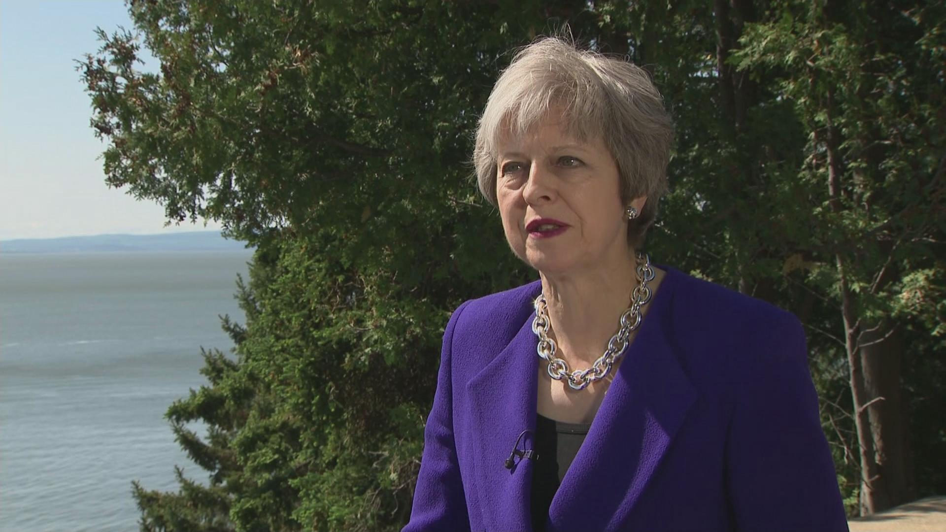 Theresa May: 'When I disagree with President Trump, I'm able to say